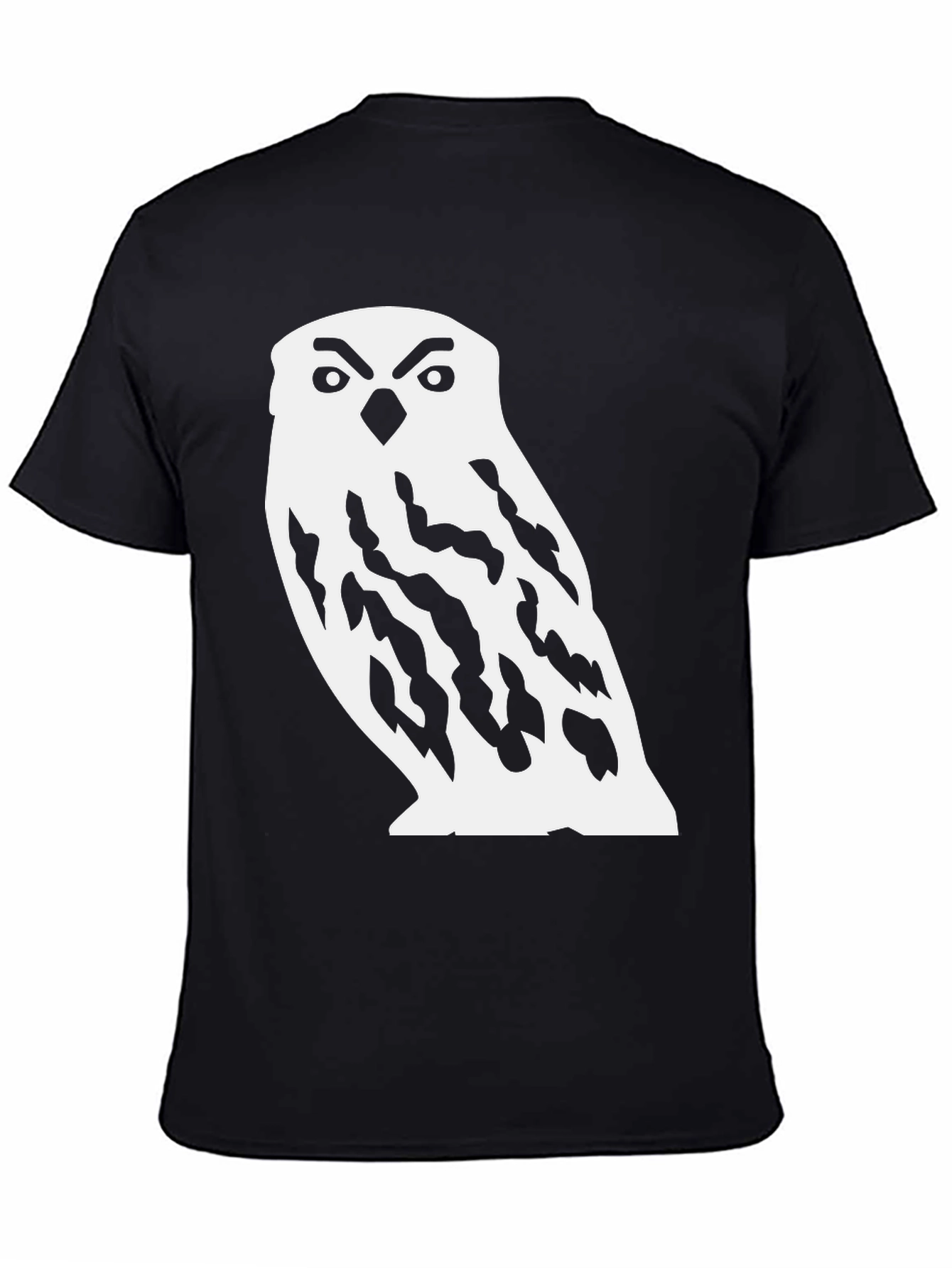 Black Owl Graphic Black T-Shirt view 4