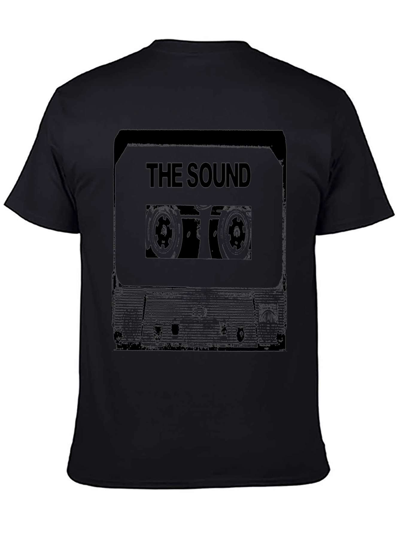 Black The Sound Cassette Tape Graphic T-Shirt view 4