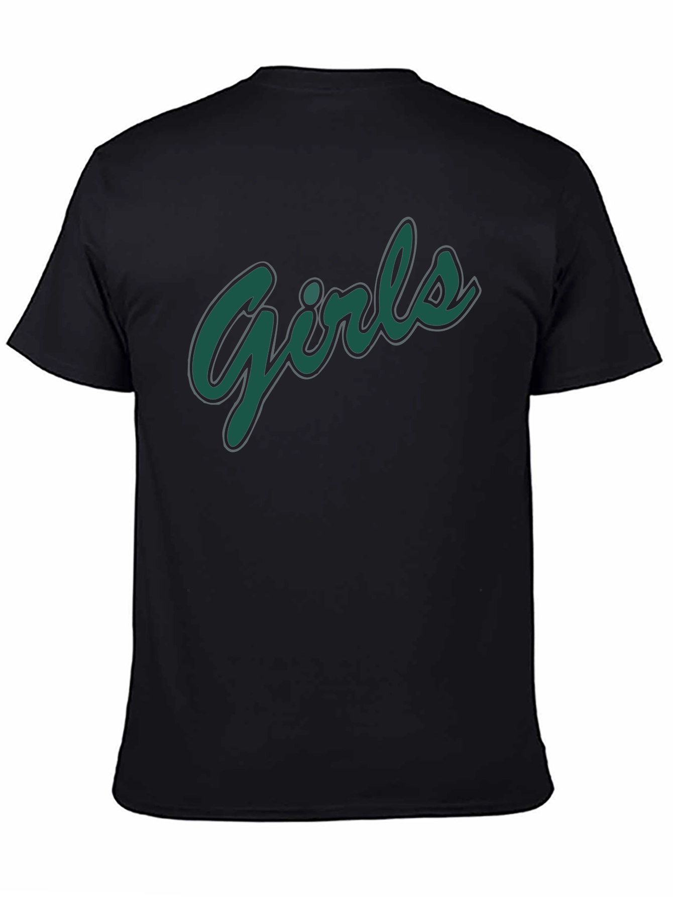 Black Girls Graphic Print Black T-Shirt view 4