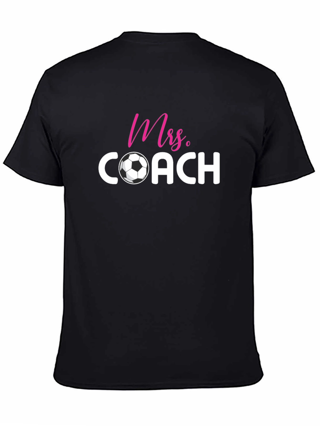 Black Mrs. Coach Soccer T-Shirt view 4