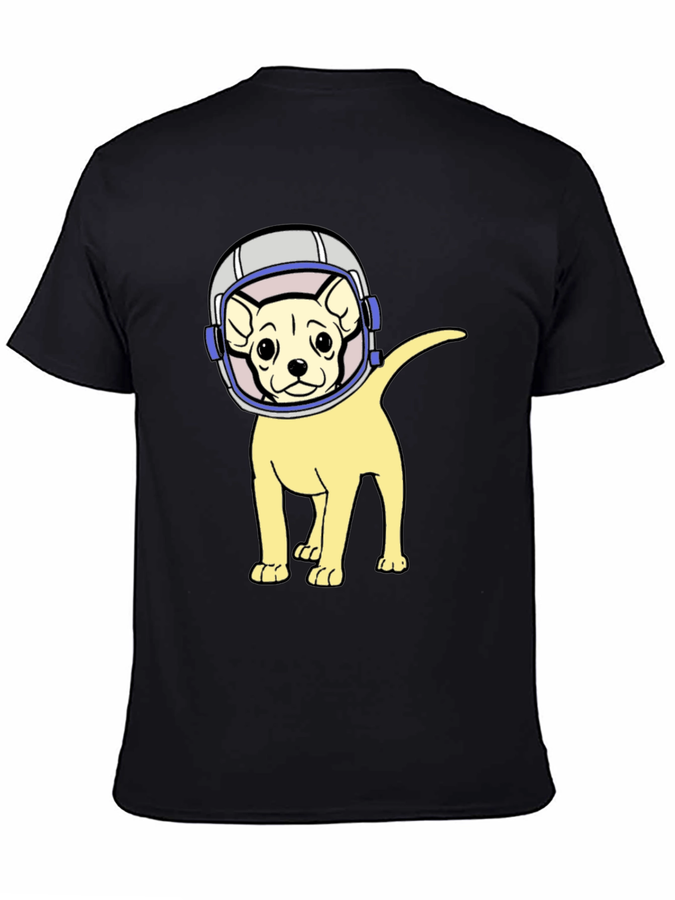 Black Astronaut Dog T-Shirt - Space Pup Tee view 4