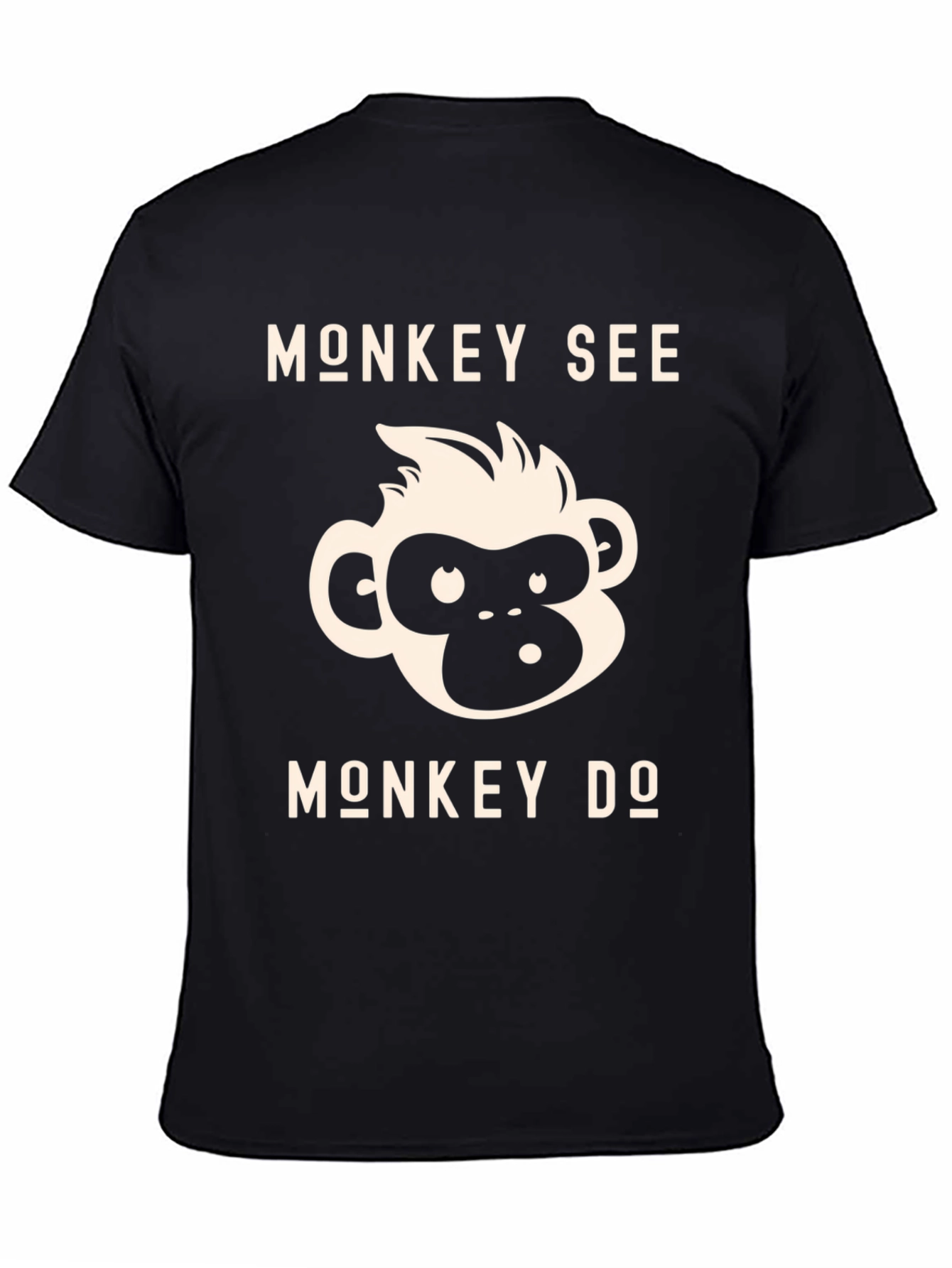 Black Monkey See Monkey Do Graphic Tee view 4