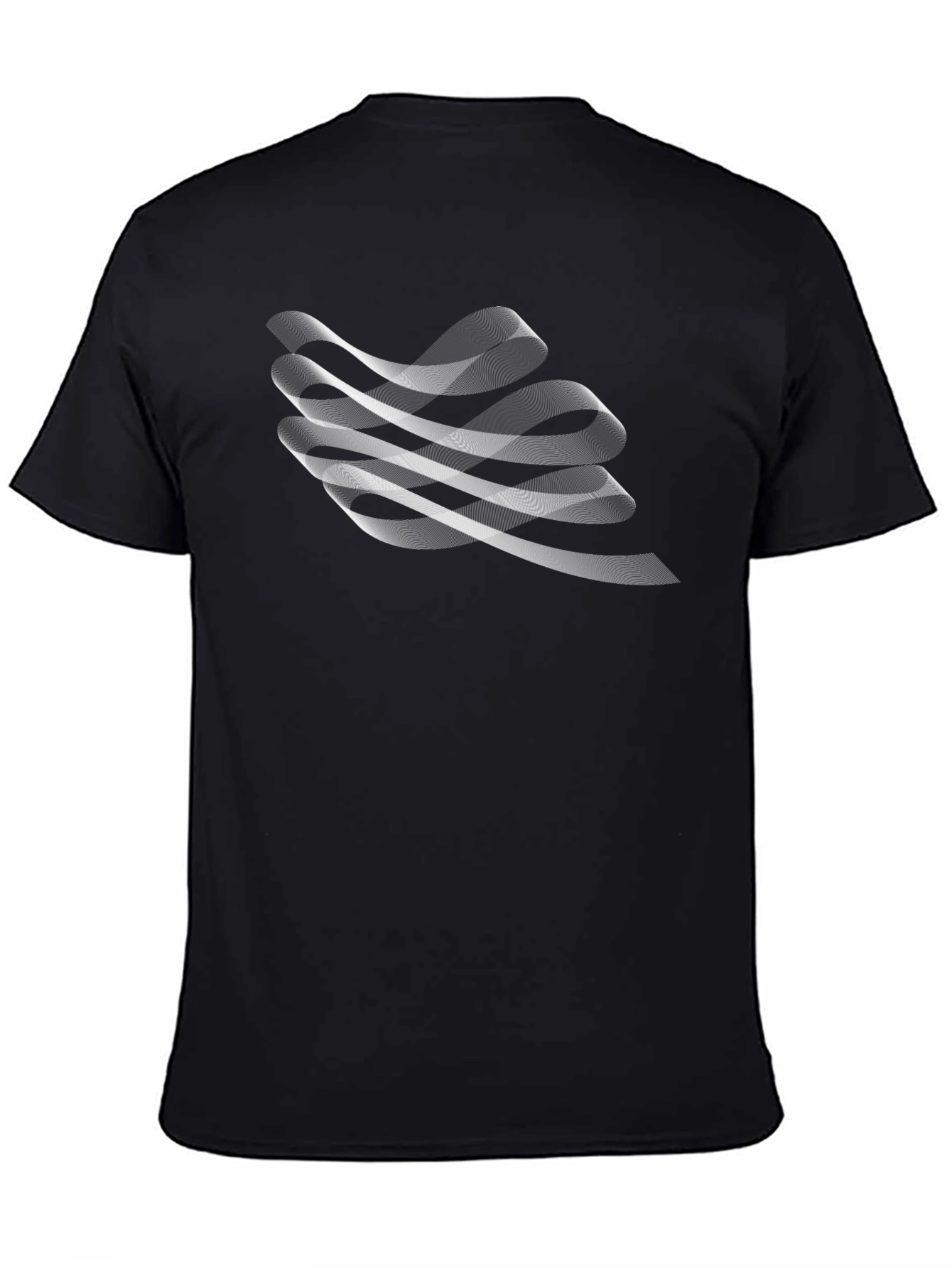 Abstract Graphic Tee - Modern Black T-Shirt - 4
