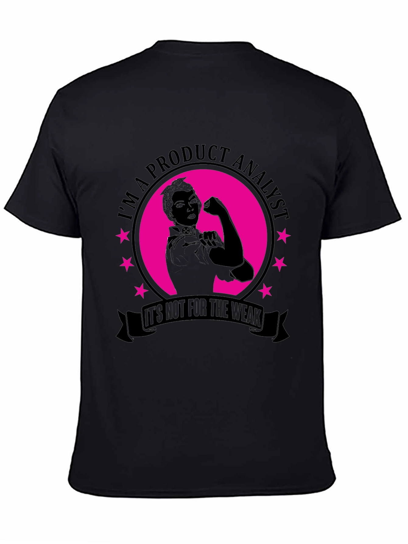 Black Product Analyst T-Shirt - Strong Women Design view 4