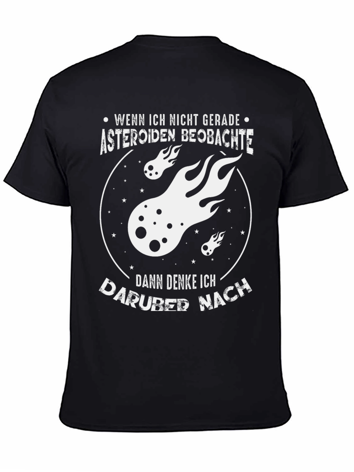 Black Asteroid Observer T-Shirt - Unique Design view 4
