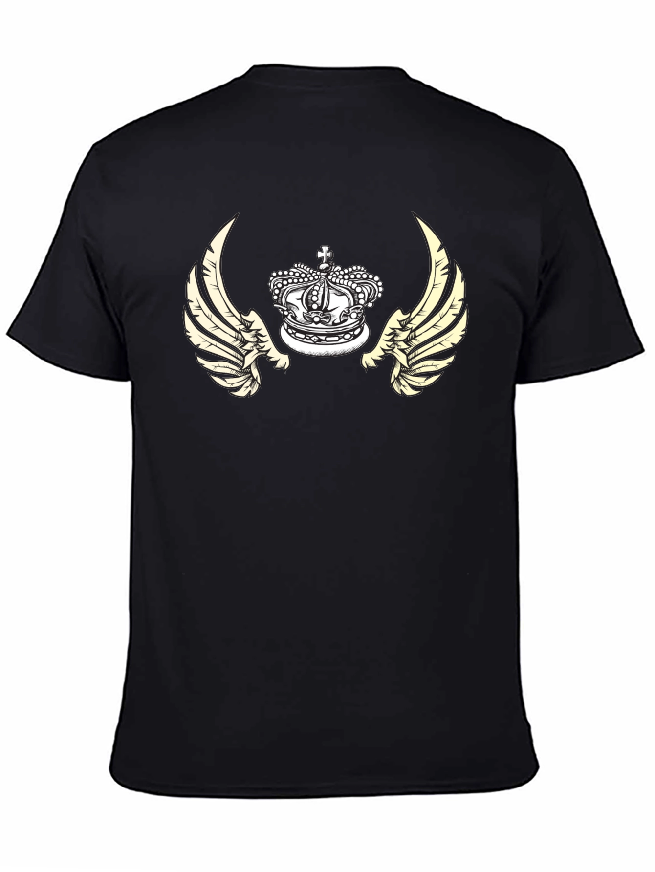 Black Winged Crown Graphic Tee - Black view 4