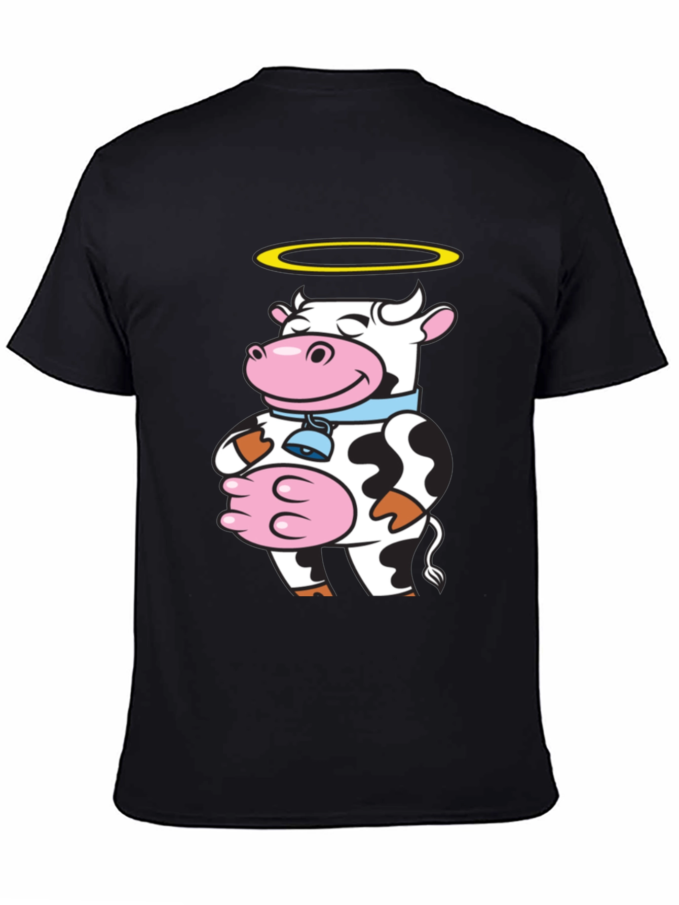 Black Holy Cow Graphic Tee - Unique Novelty Shirt view 4
