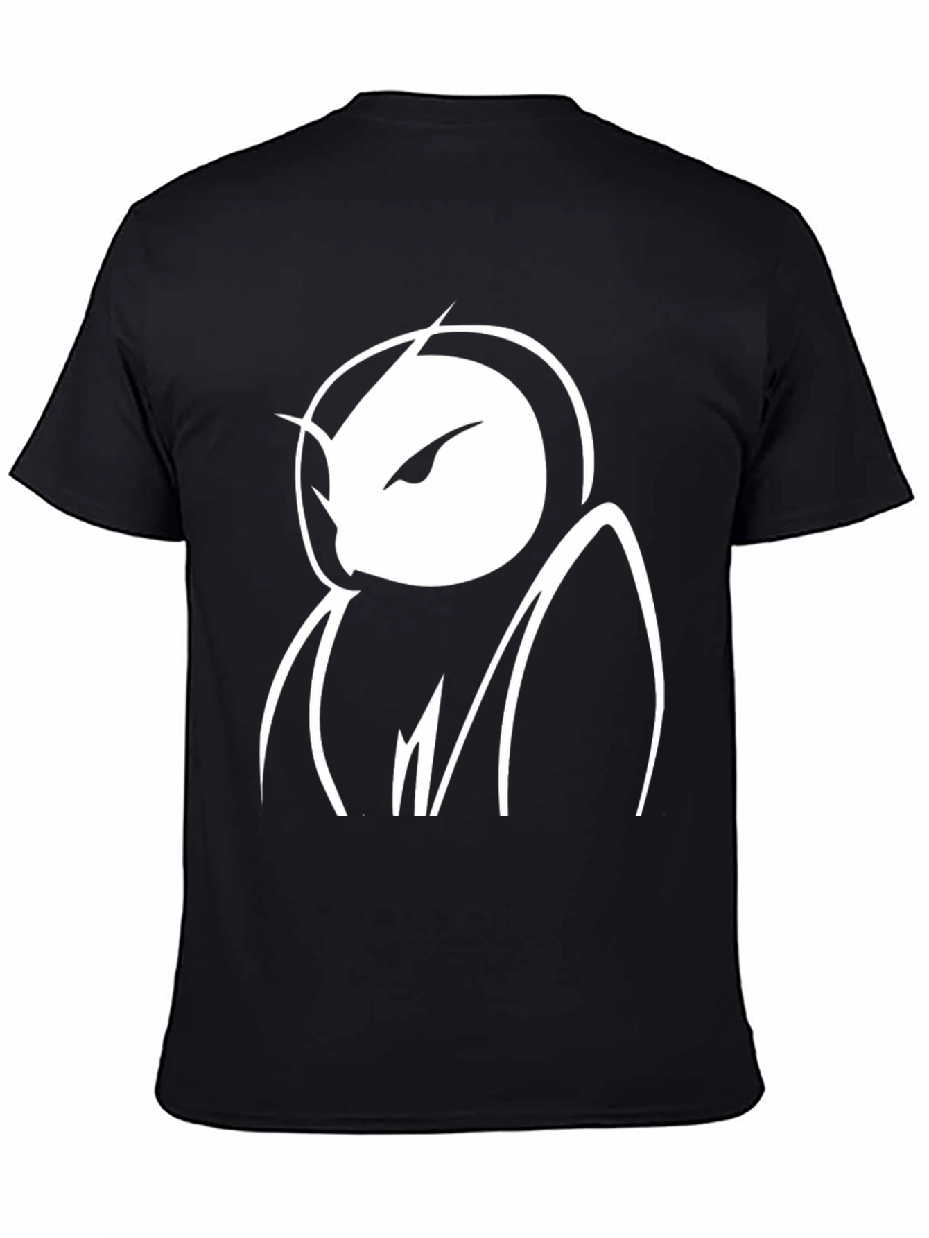 Abstract Owl Graphic Black T-Shirt - 4