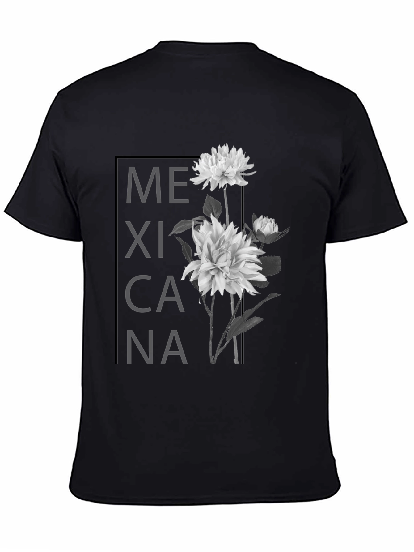 Black Mexicana Floral Graphic T-Shirt - Black view 4
