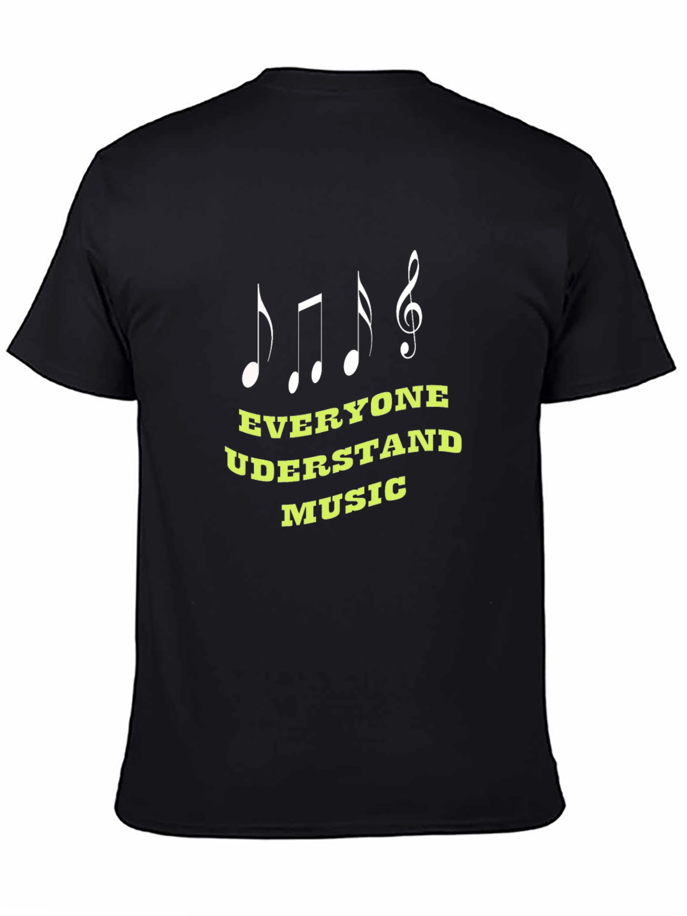 Black Everyone Understand Music Black Graphic Tee view 4