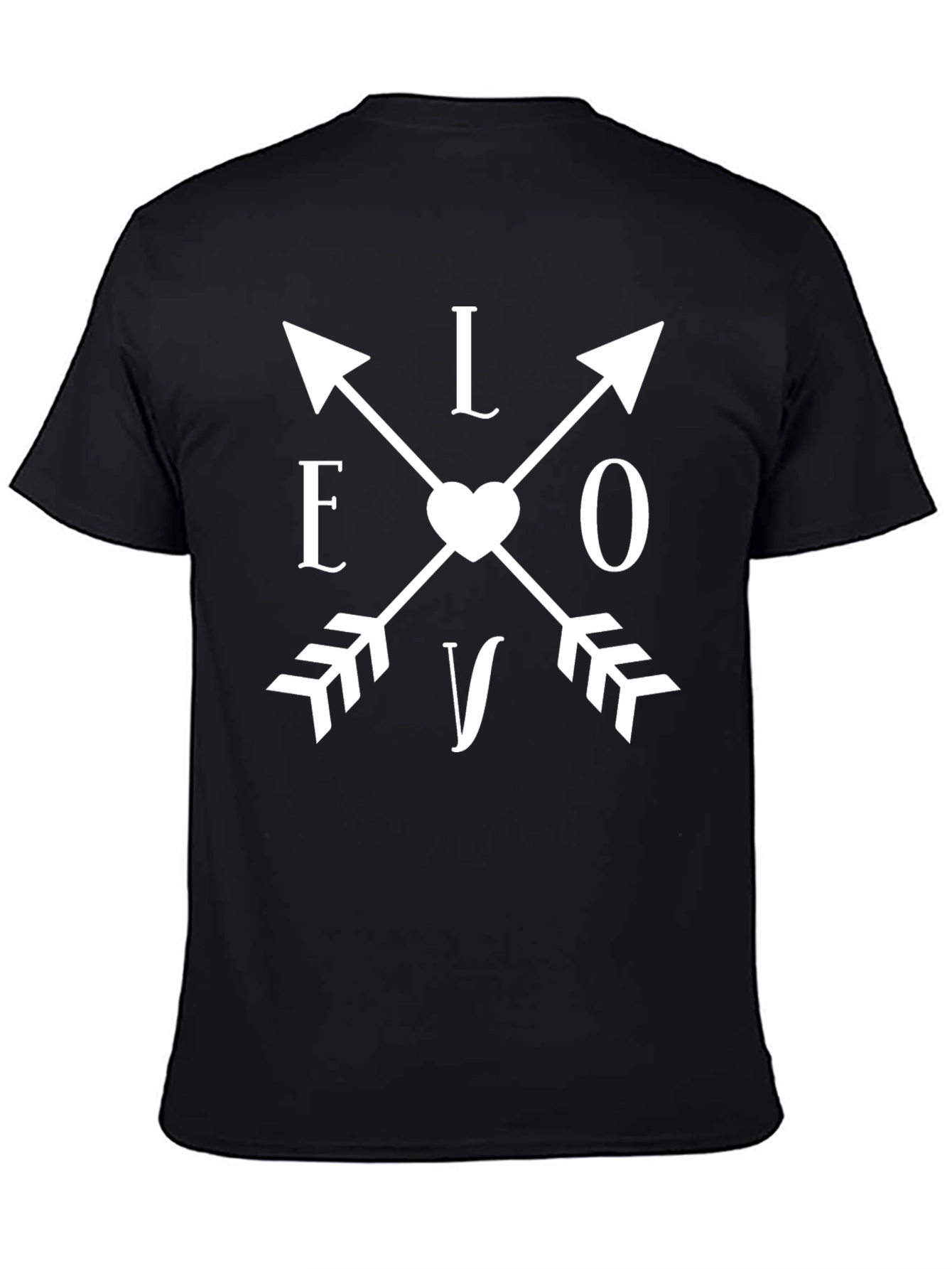 Black Love Arrows Graphic Tee - Stylish & Trendy T-Shirt view 4