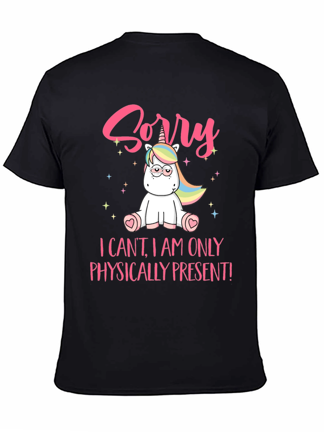 Black Unicorn 'Sorry' Graphic T-Shirt view 4