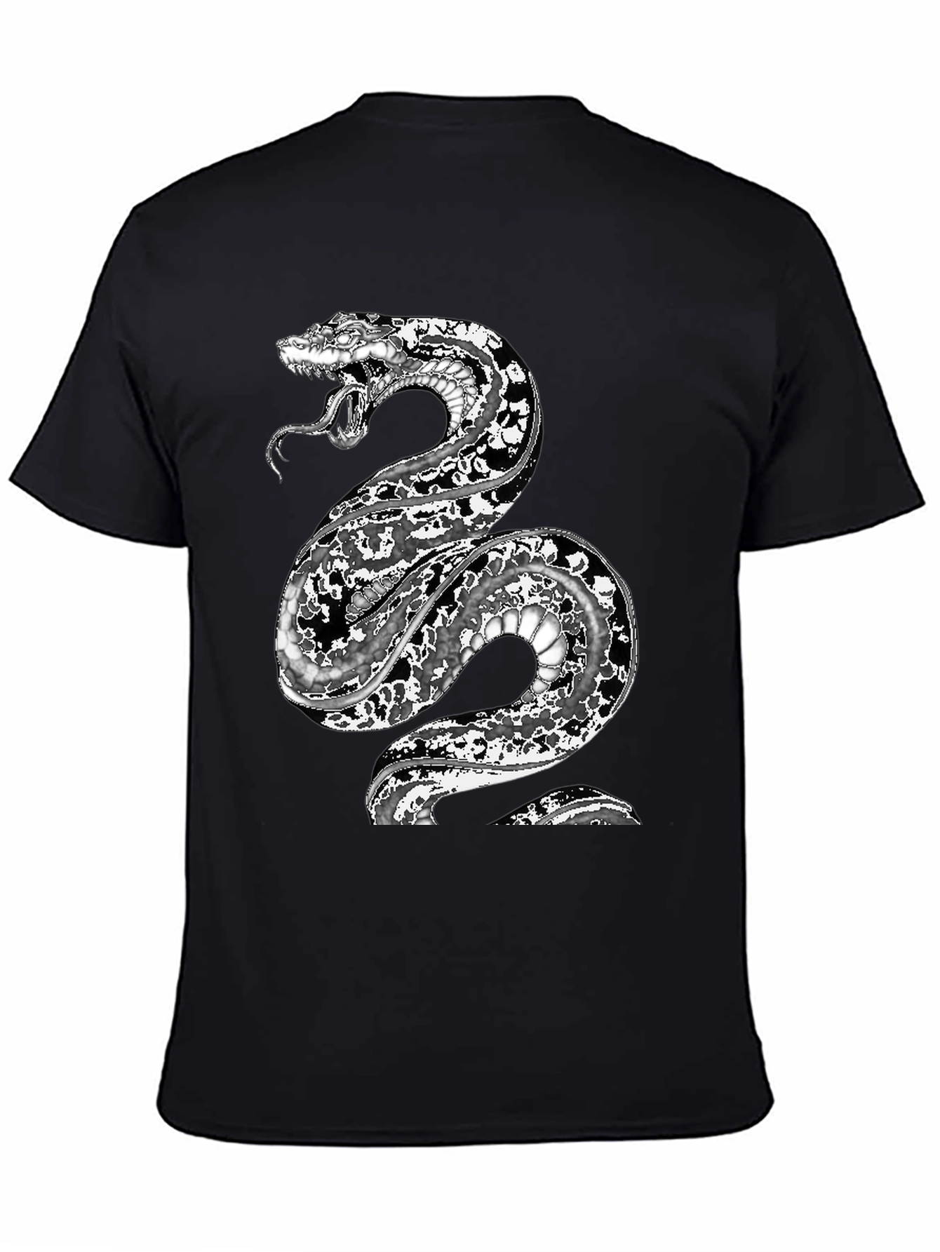 Black Snake Graphic Black T-Shirt view 4