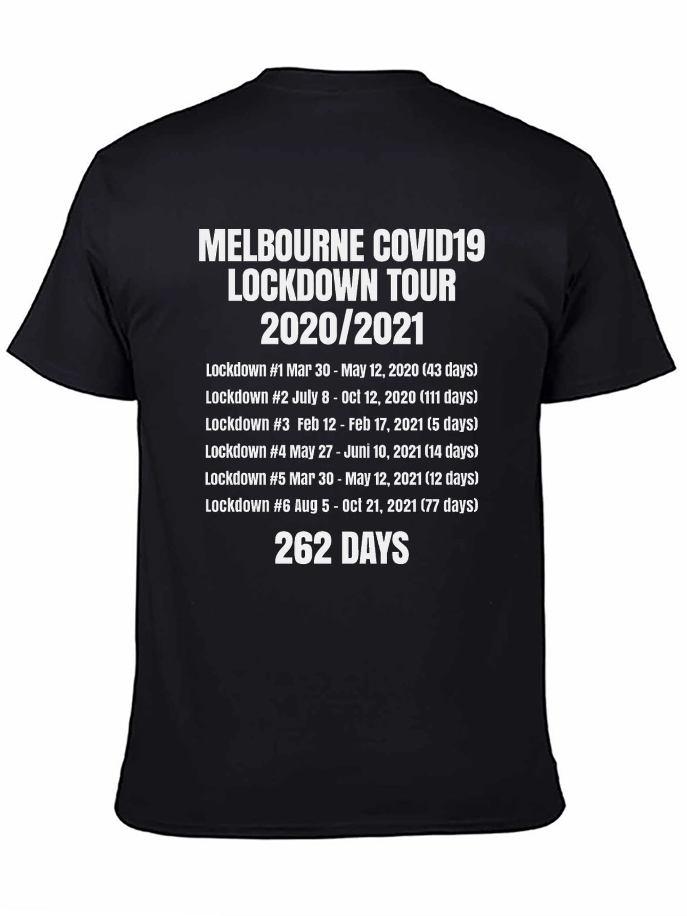 Melbourne Lockdown Tour 2020/2021 T-Shirt - 4