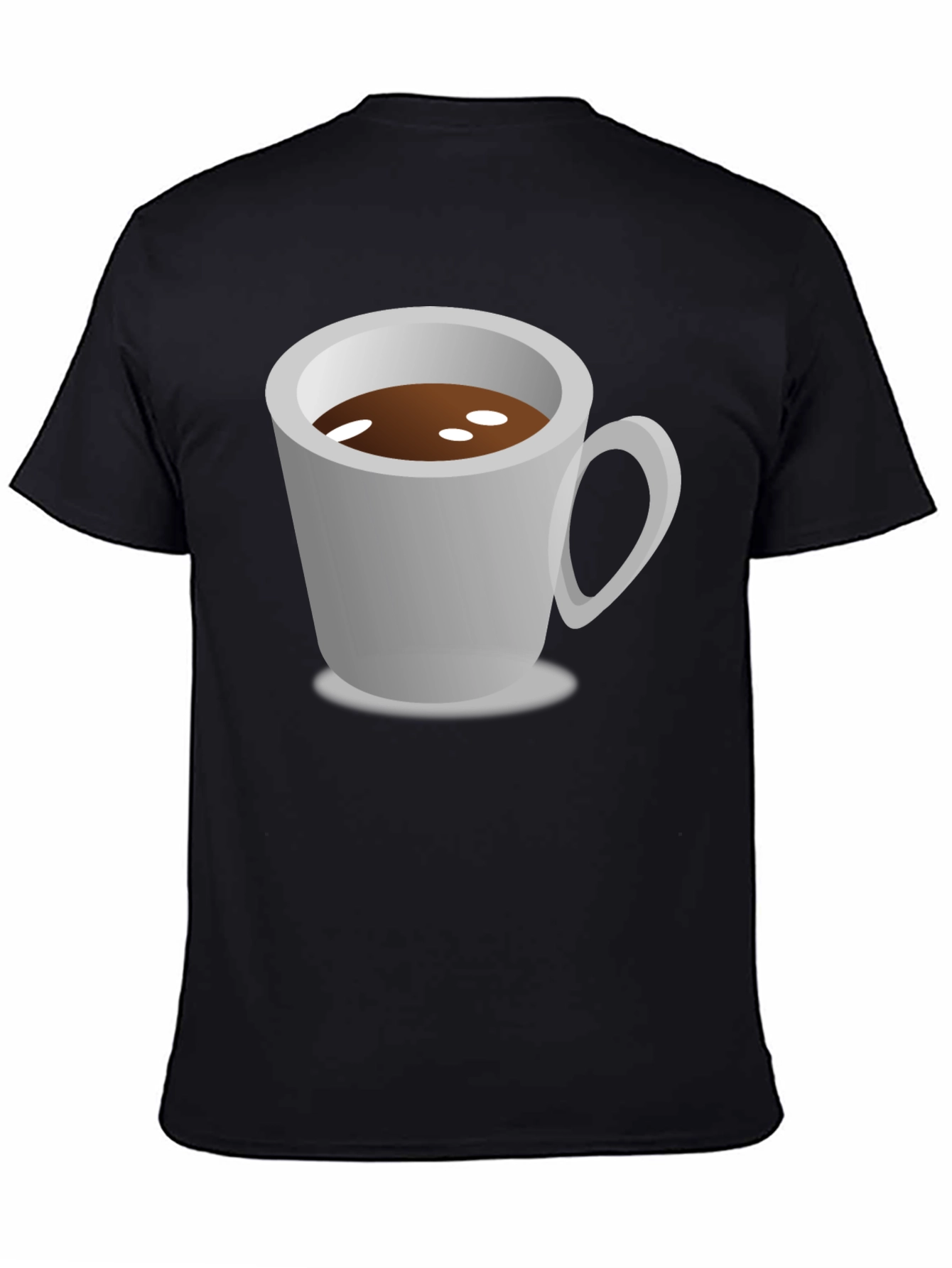 Black Coffee Cup Graphic Tee - Black Unisex Shirt view 4