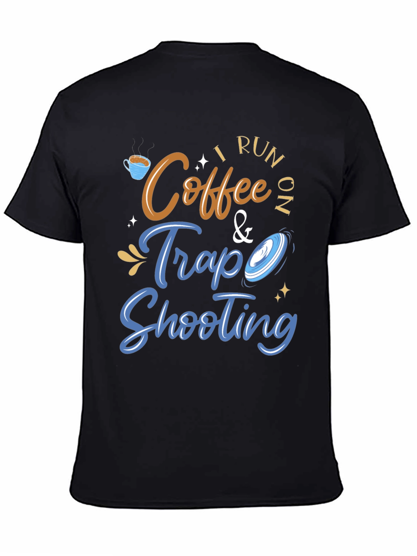 Black Coffee & Trap Shooting Graphic Tee view 4