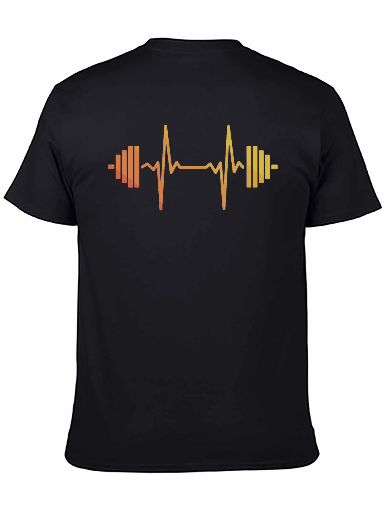 Fitness Heartbeat Barbell Graphic T-Shirt - 4