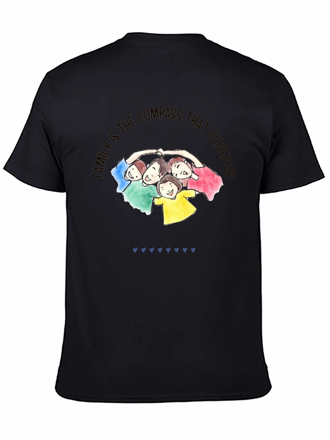 Black Family Compass Graphic Tee - Unisex Cotton Blend view 4