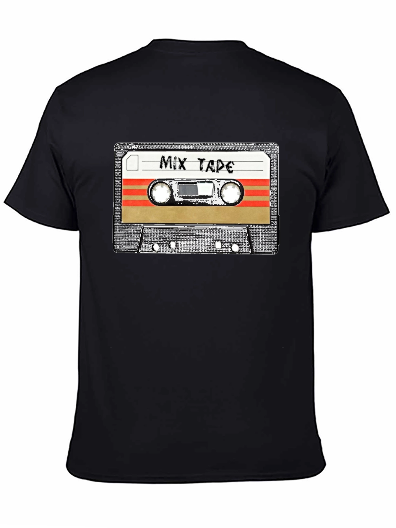 Black Retro Mixtape Graphic T-Shirt view 4