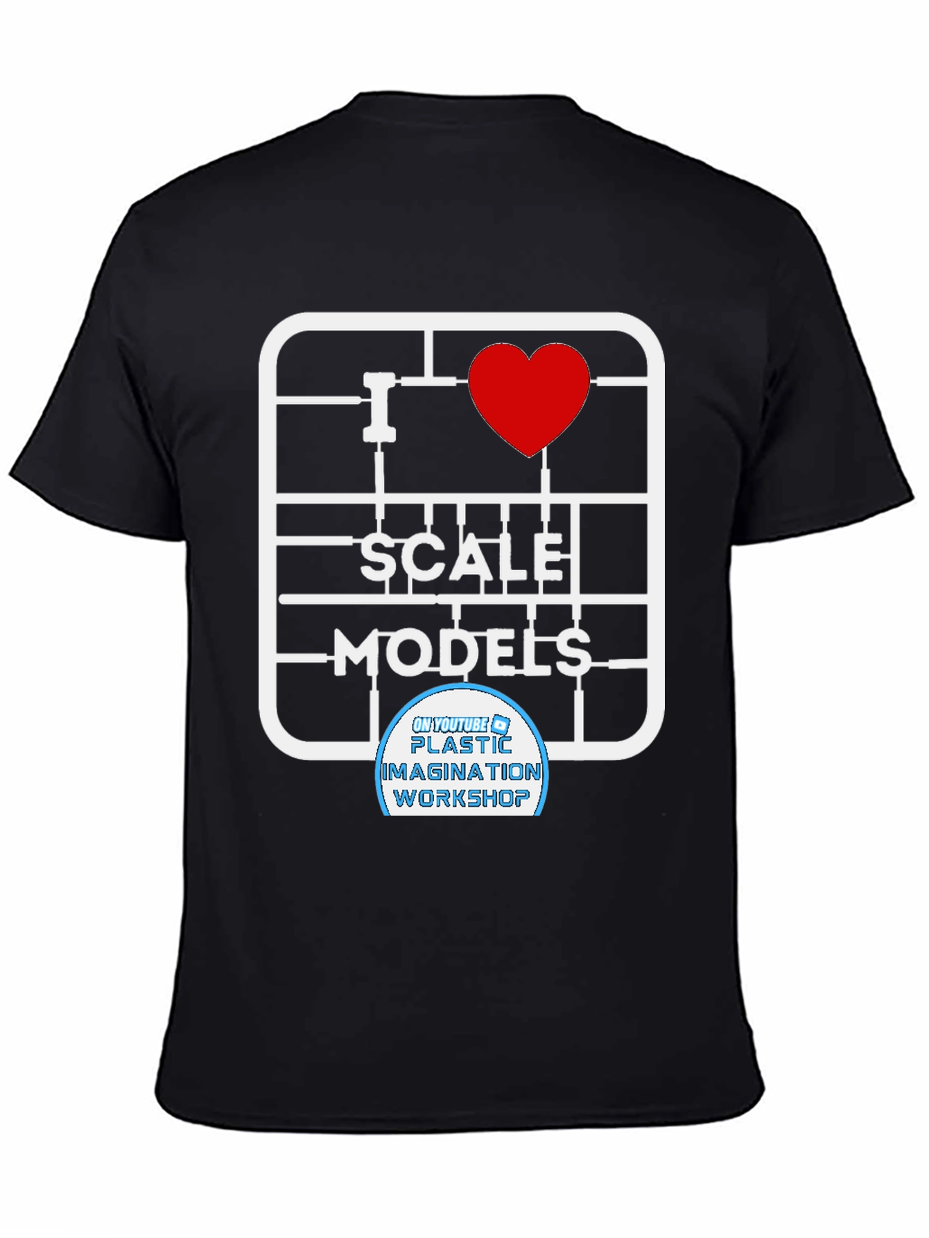 Black I Heart Scale Models Black T-Shirt view 4