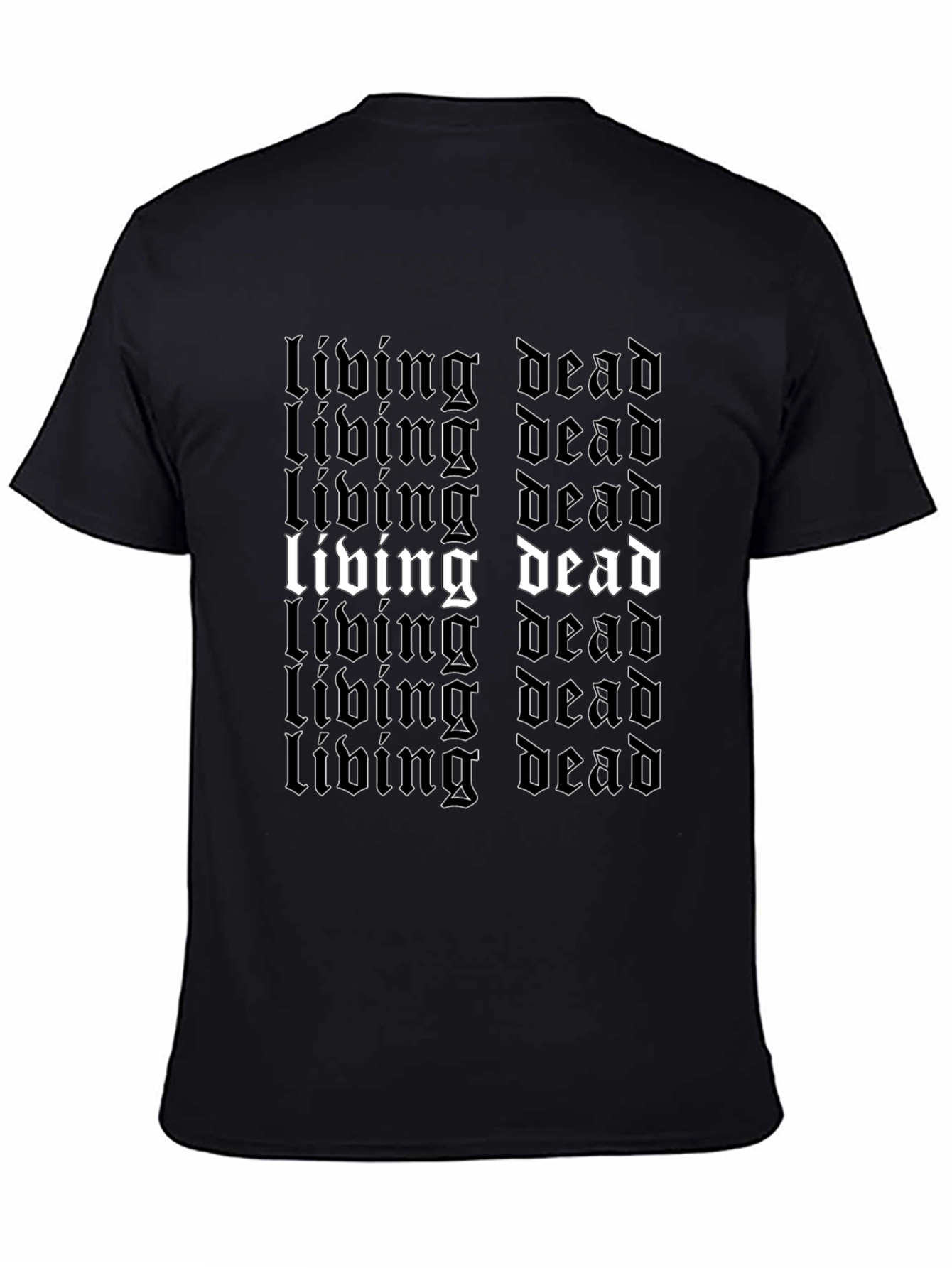 Black Living Dead Graphic Tee - Black Gothic Style view 4
