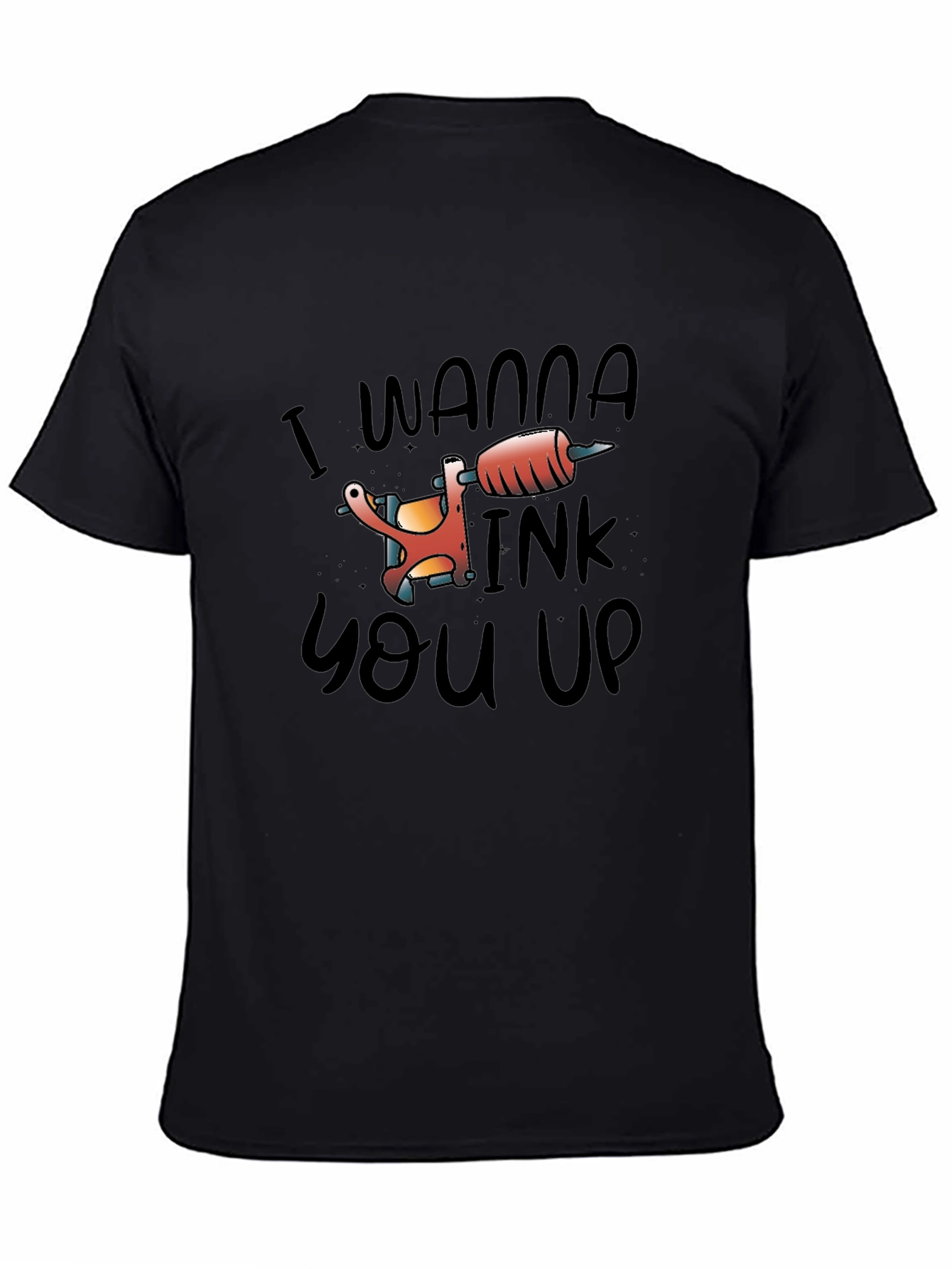Black I Wanna Ink You Up Tattoo Graphic T-Shirt view 4