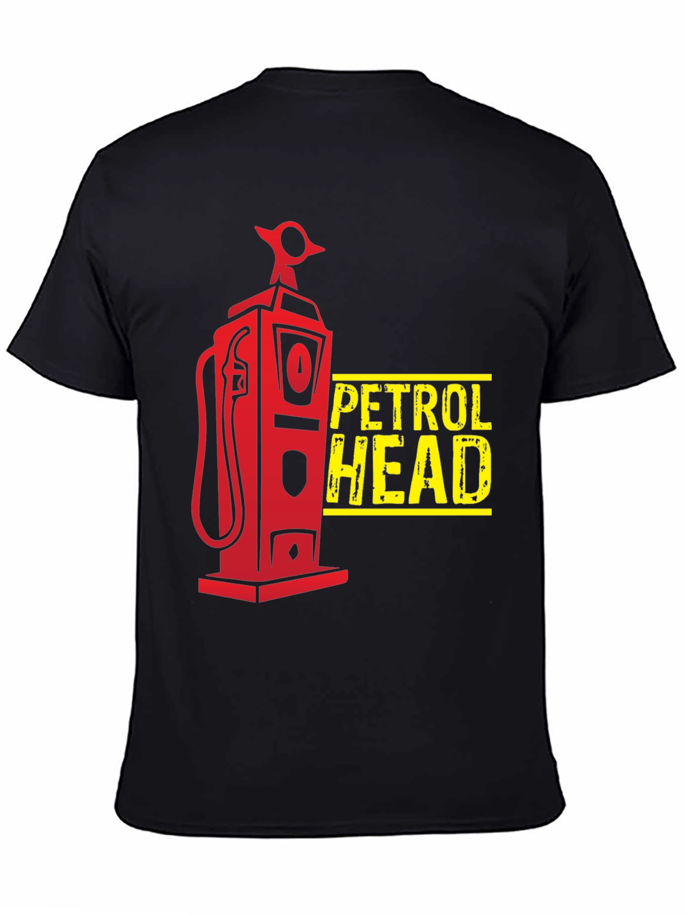 Black Petrol Head Graphic Tee - Black Cotton view 4