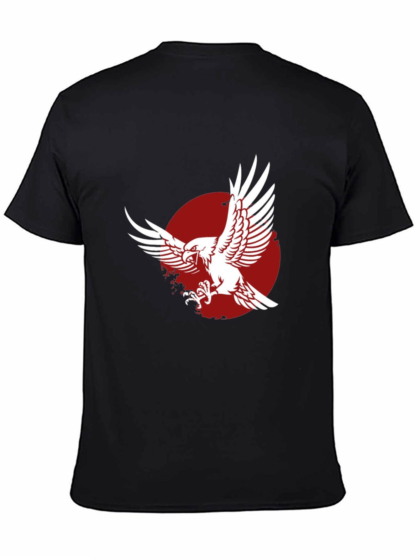 Black Eagle Graphic Tee - Black Stylish Design view 4