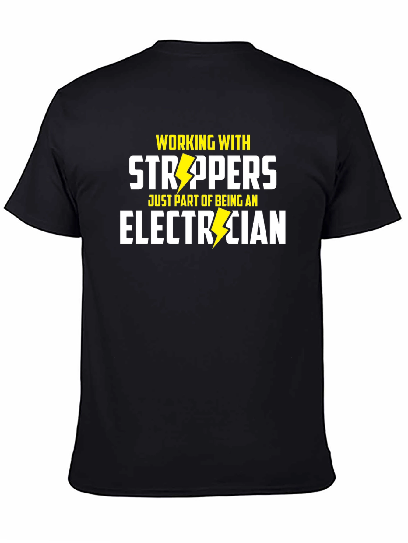 Black Strippers Electrician T-Shirt view 4