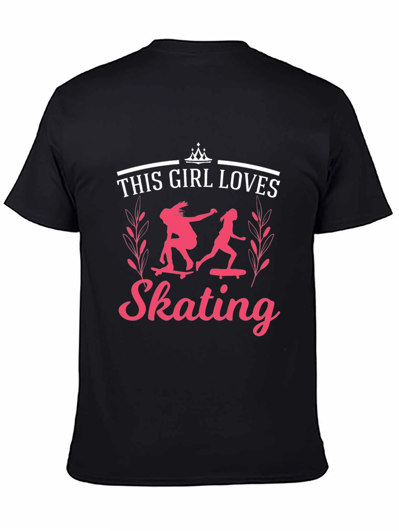 Black Girl Loves Skating Tee - Cool Skater T-Shirt view 4