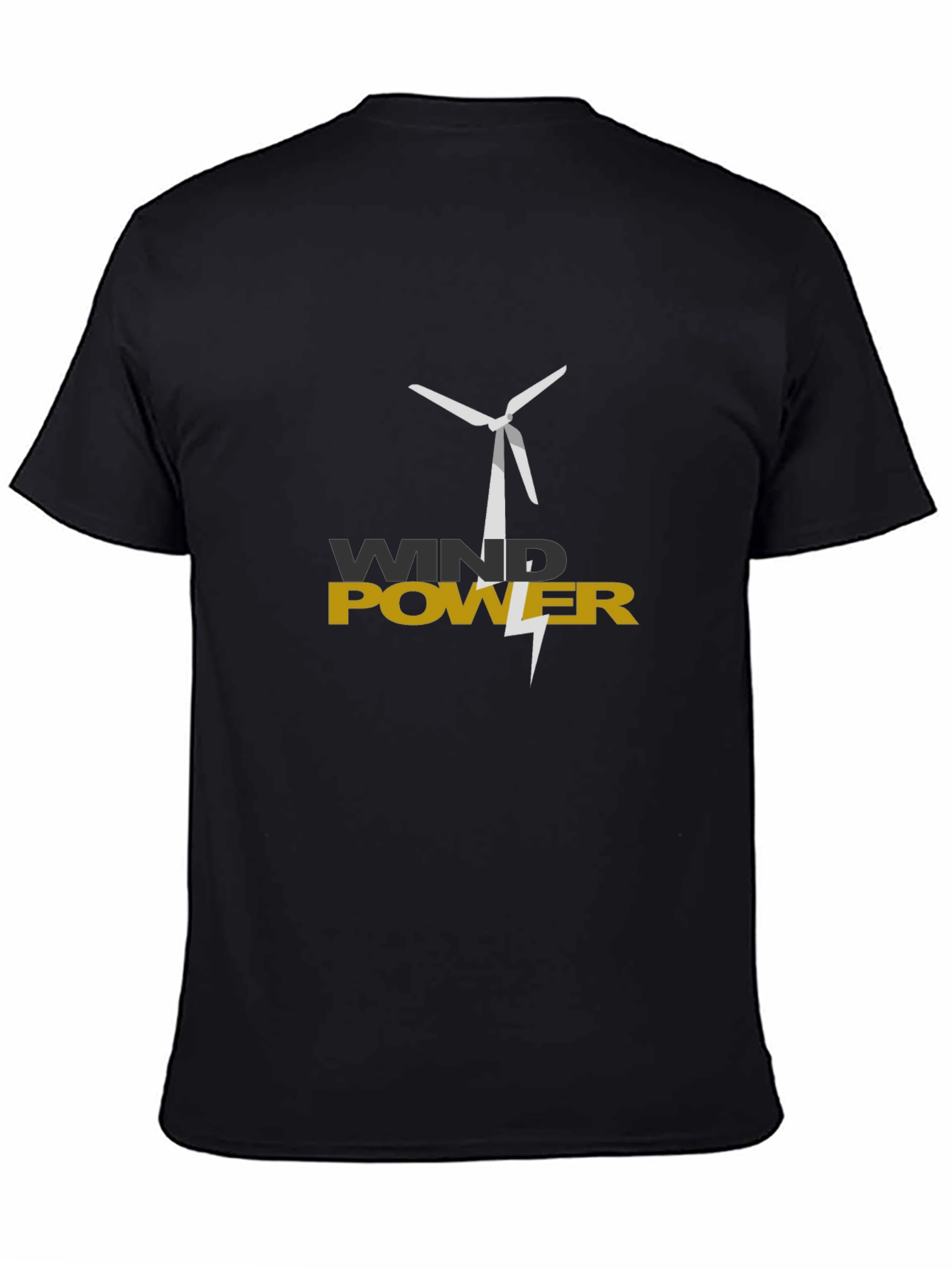 Black Wind Power Graphic Tee - Eco-Friendly Design view 4