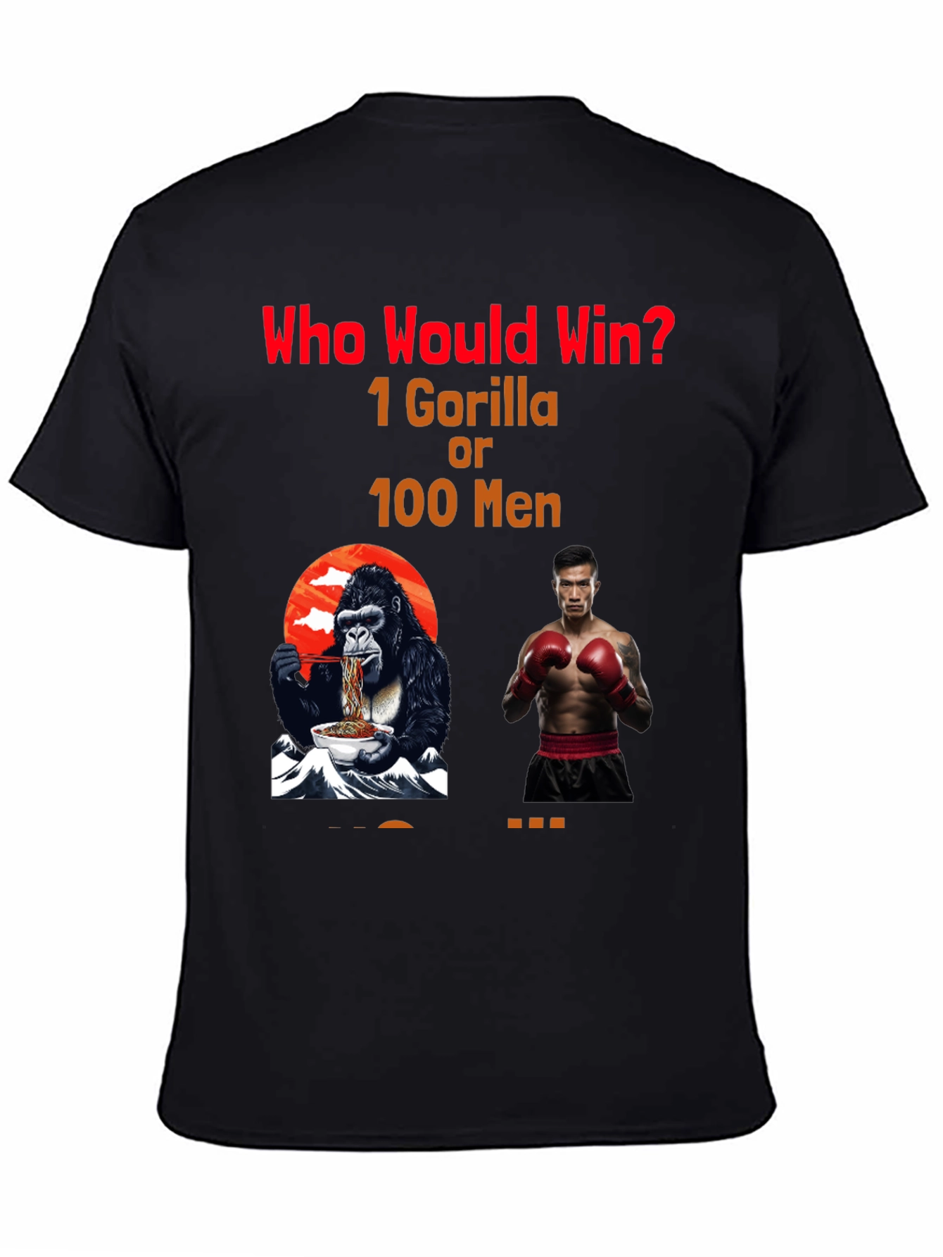 Black Gorilla vs Men Graphic T-Shirt view 4