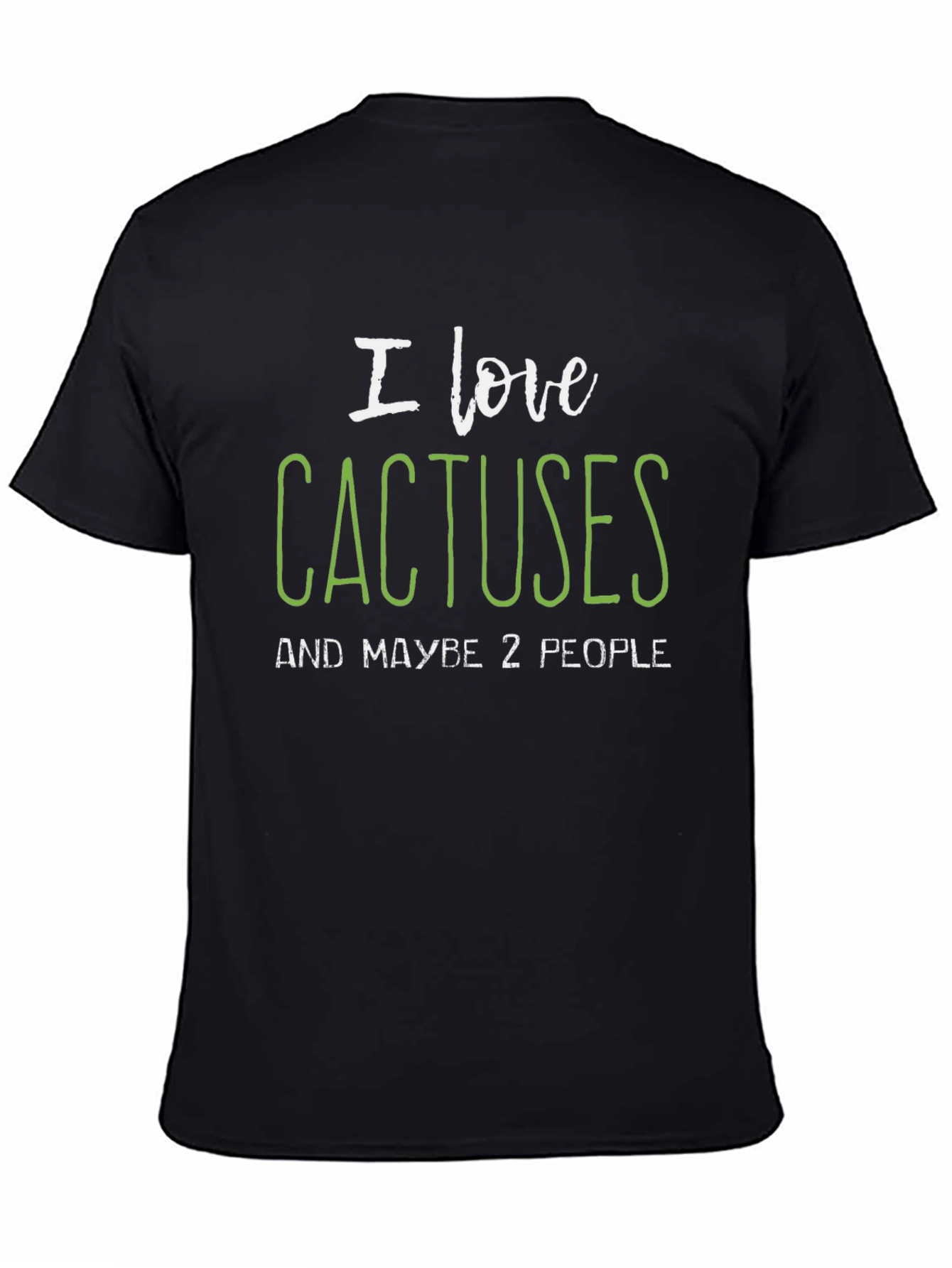 Black I Love Cactuses Graphic Tee - Black view 4