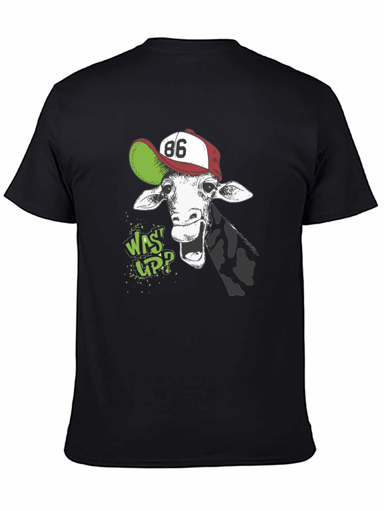 Black Giraffe "Wassup" Graphic T-Shirt view 4