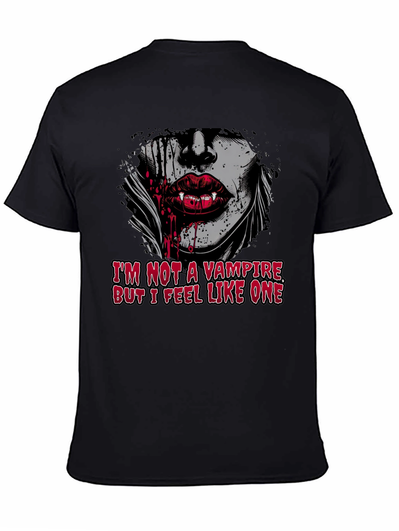 Black Vampire Graphic T-Shirt view 4