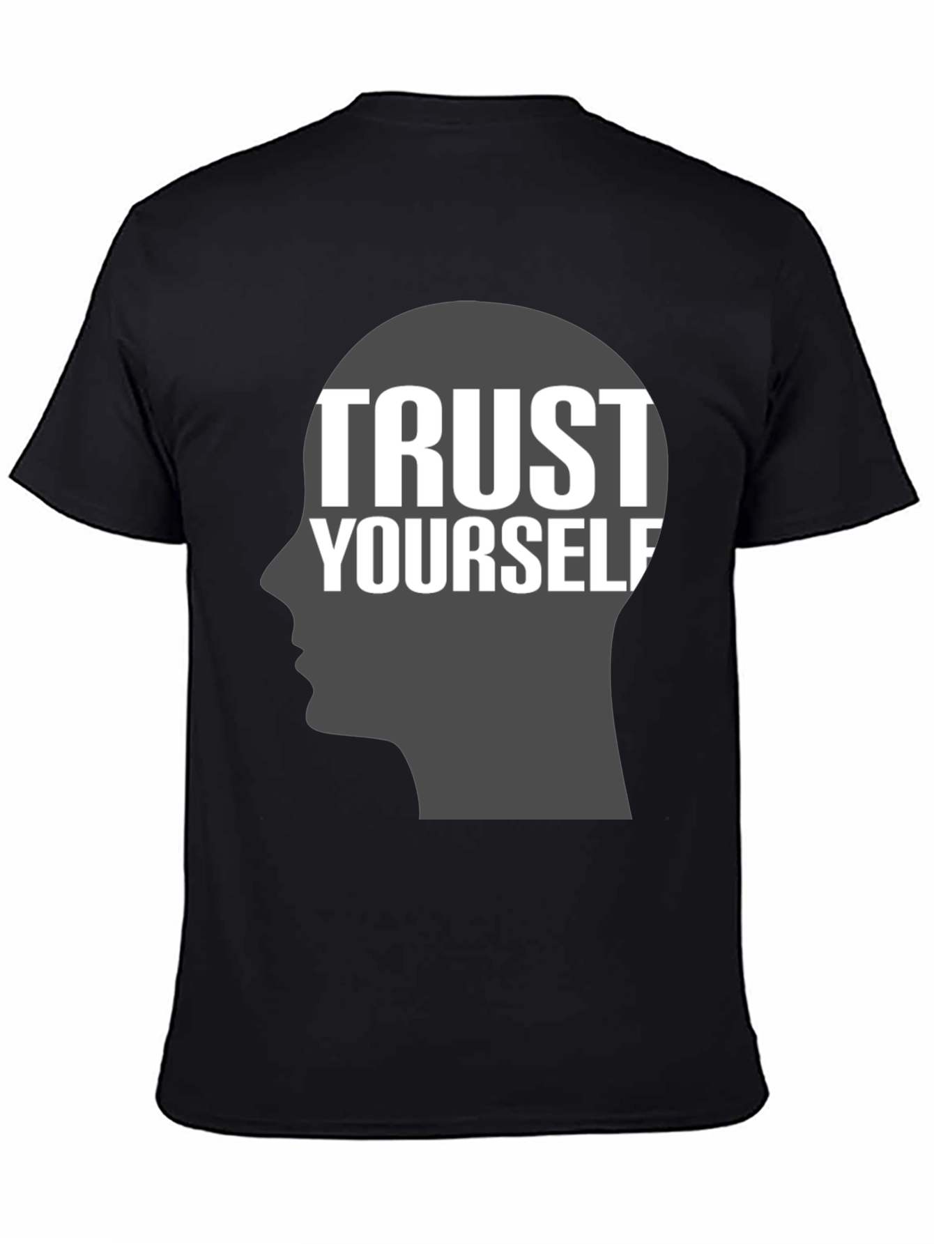 Black Trust Yourself Graphic T-Shirt - Motivational Tee view 4