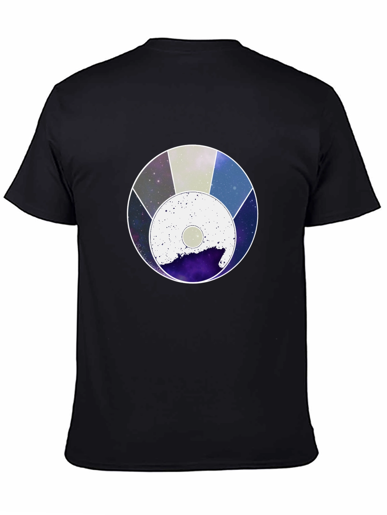 Black Space Circle Black Graphic Tee view 4