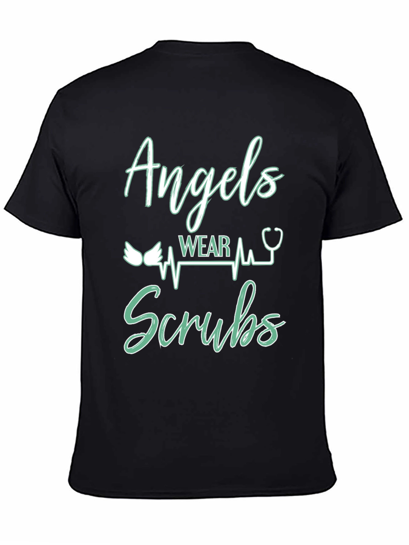 Black Angels Wear Scrubs Graphic Tee view 4