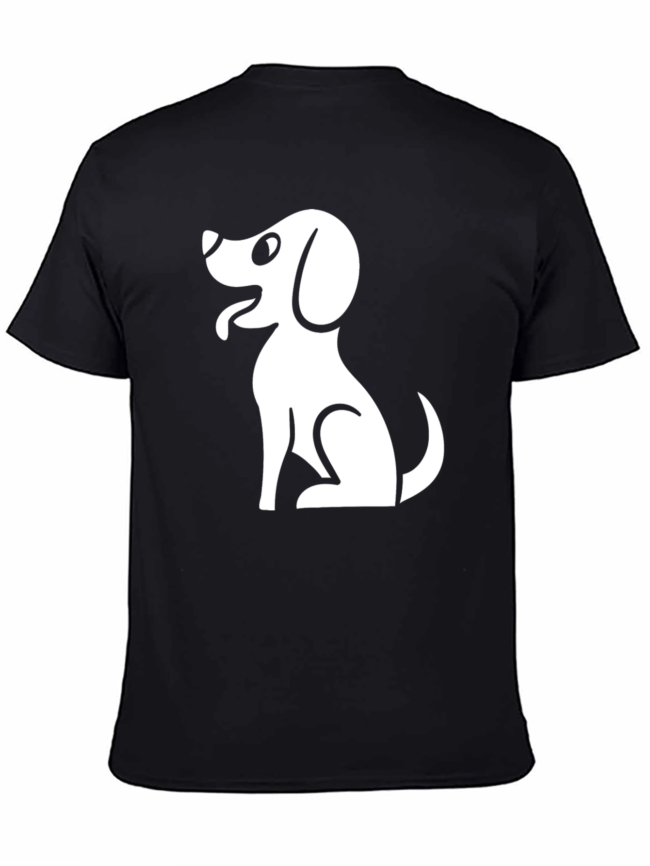 Black Dog Graphic Black T-Shirt - Cute Puppy Design view 4