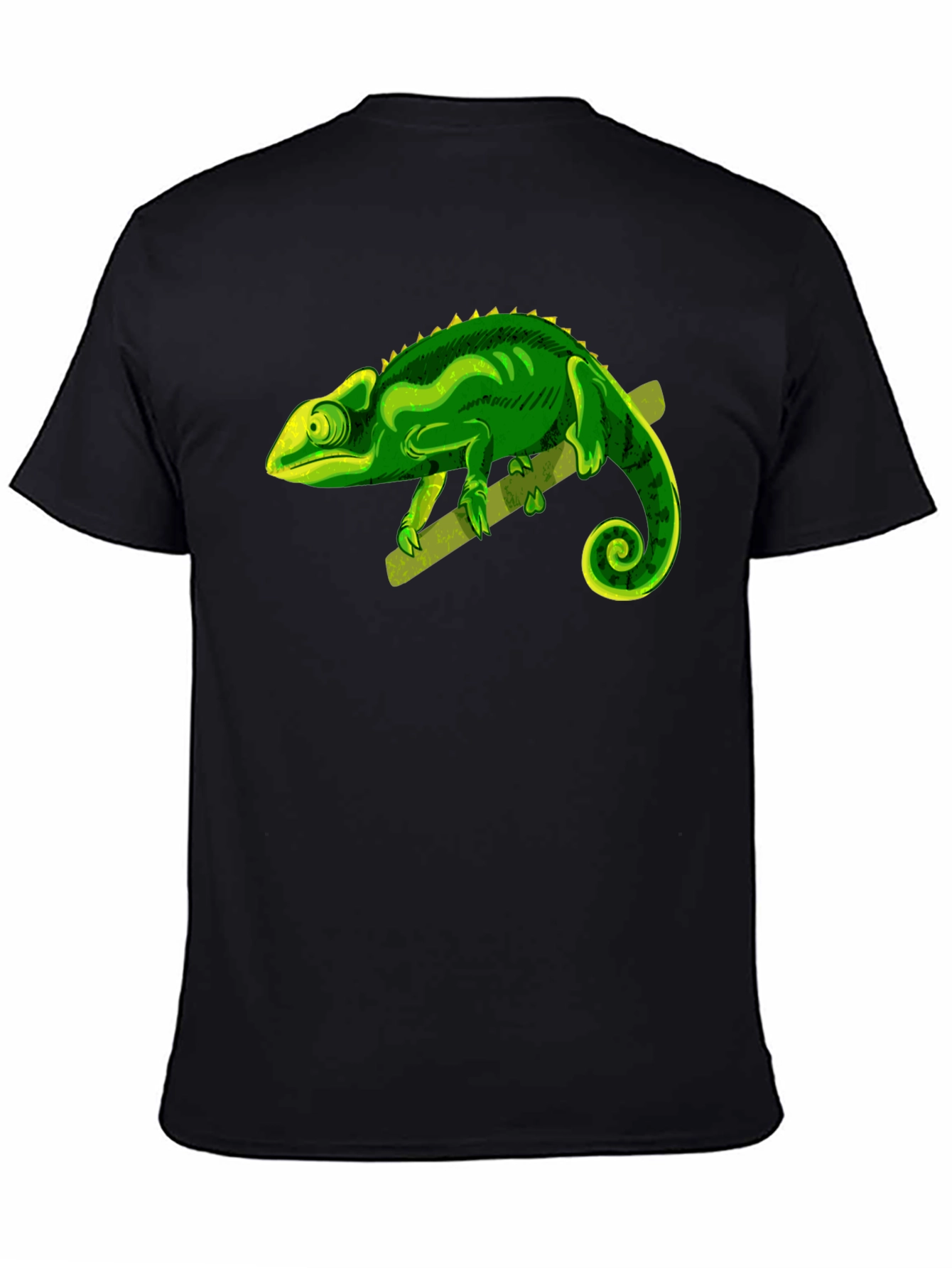 Black Chameleon Graphic Print T-Shirt view 4