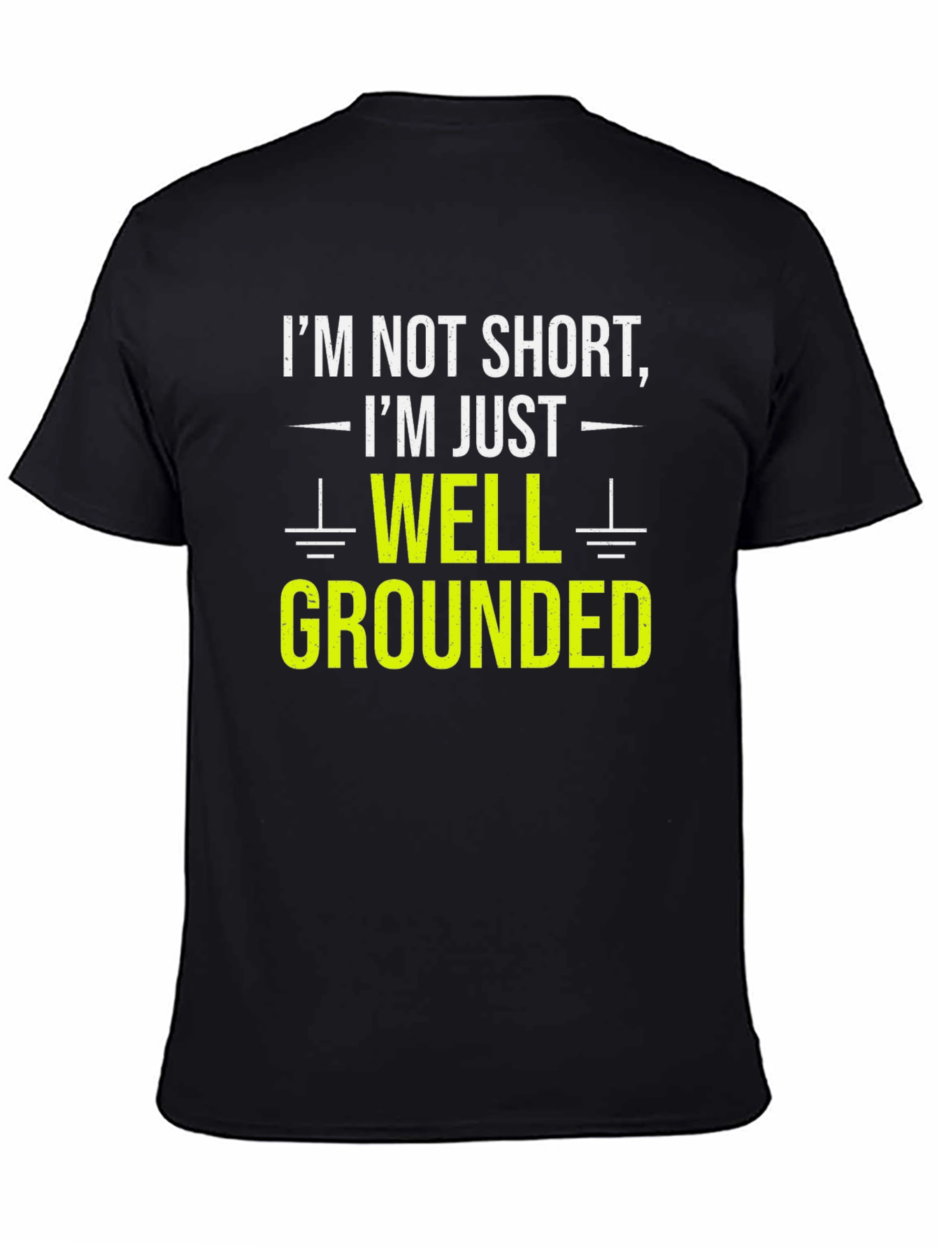 Black Funny Grounded T-Shirt - Humor Tee for Men view 4