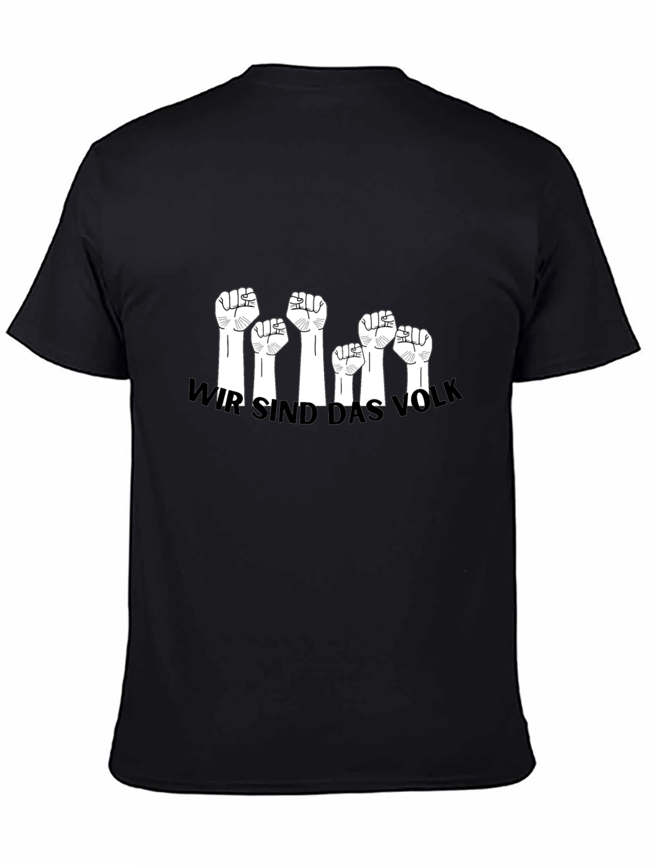 Black Wir Sind Das Volk Fist Graphic T-Shirt view 4