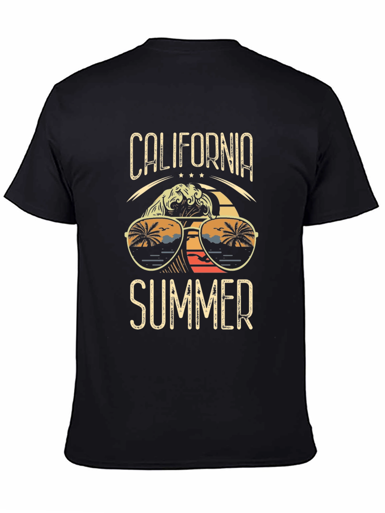 Black California Summer Graphic Tee view 4
