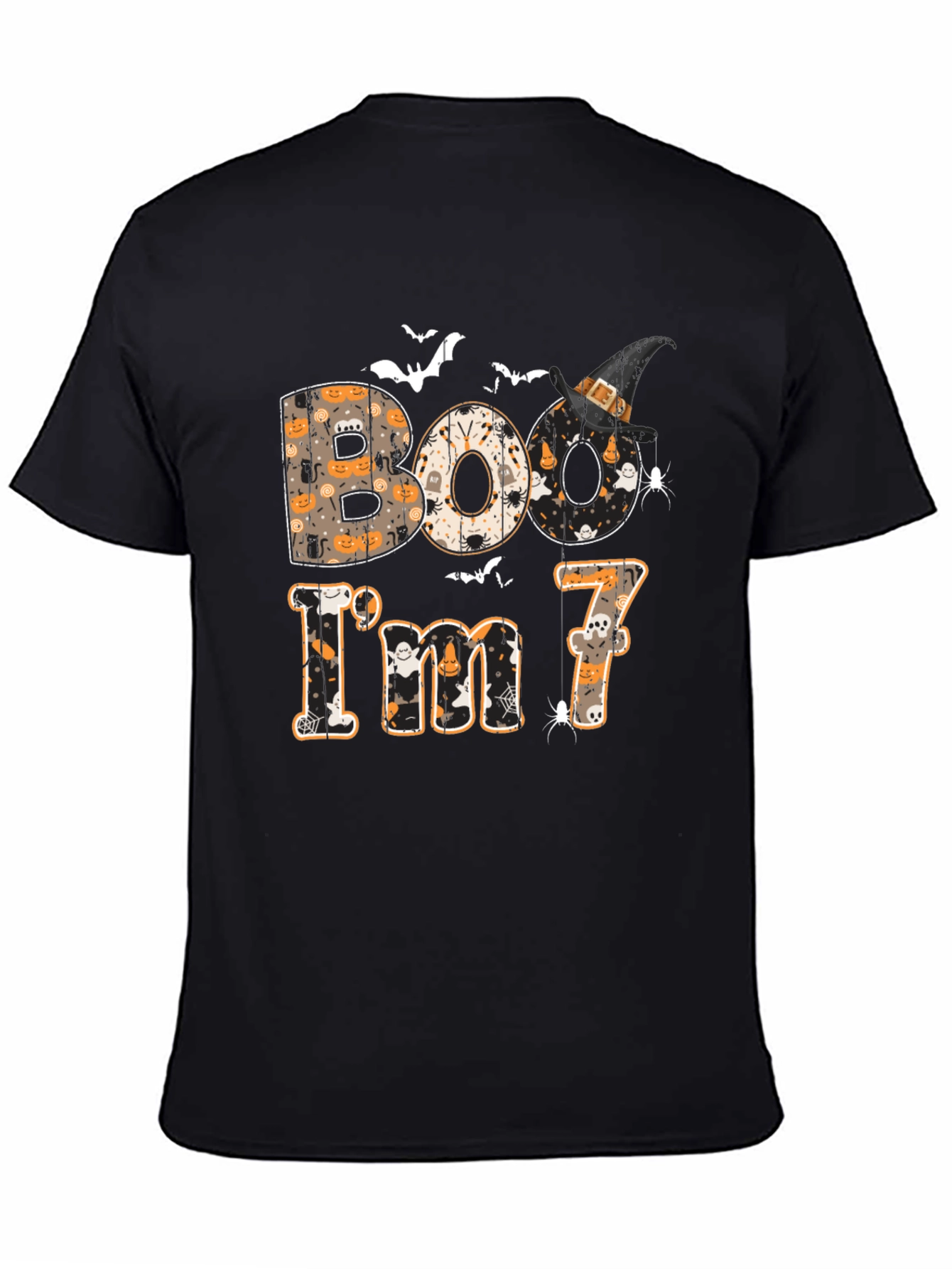 Boo I'm 7 Halloween Kids T-Shirt - 4