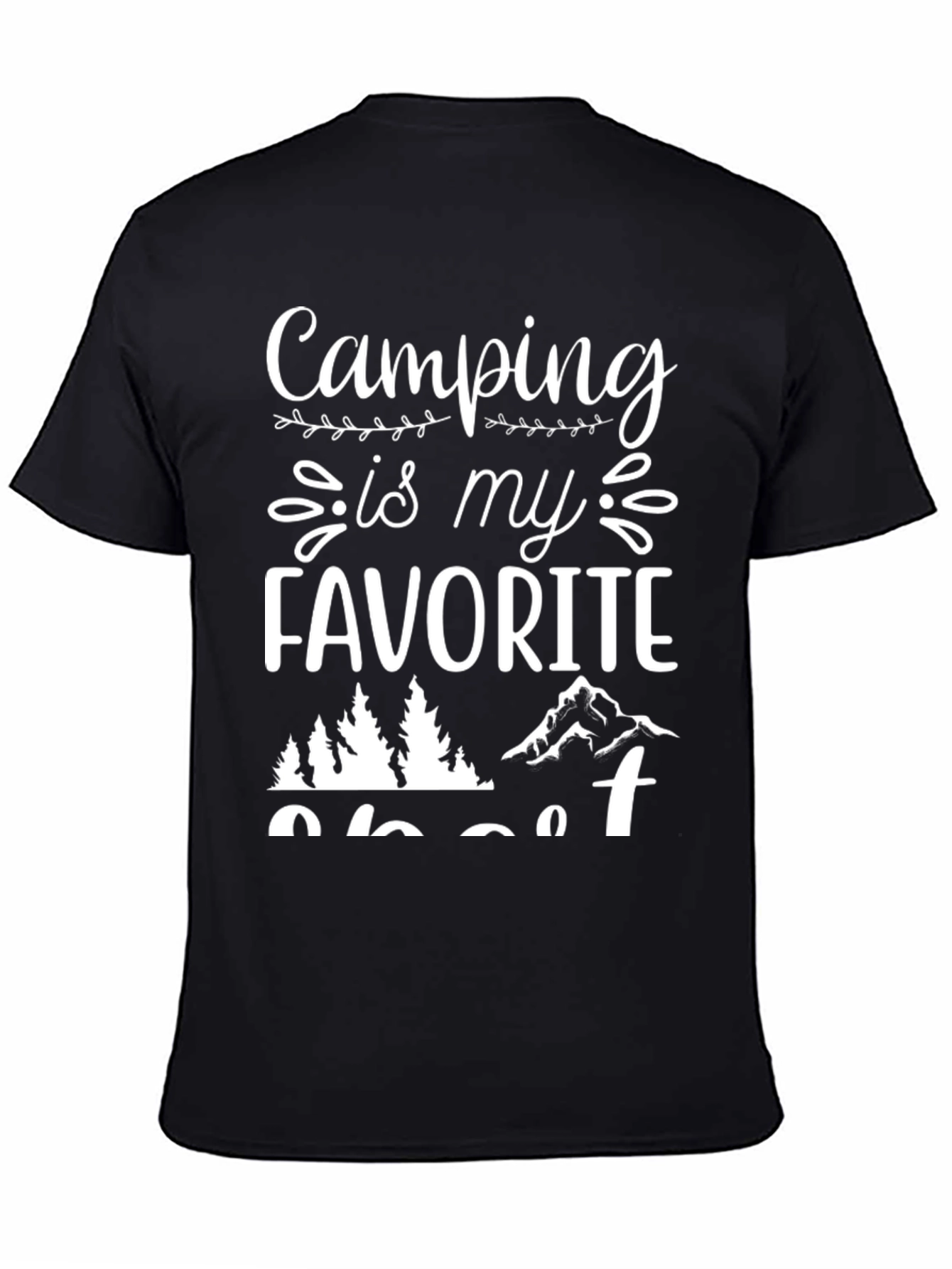 Black Camping is My Favorite Sport Black T-Shirt view 4