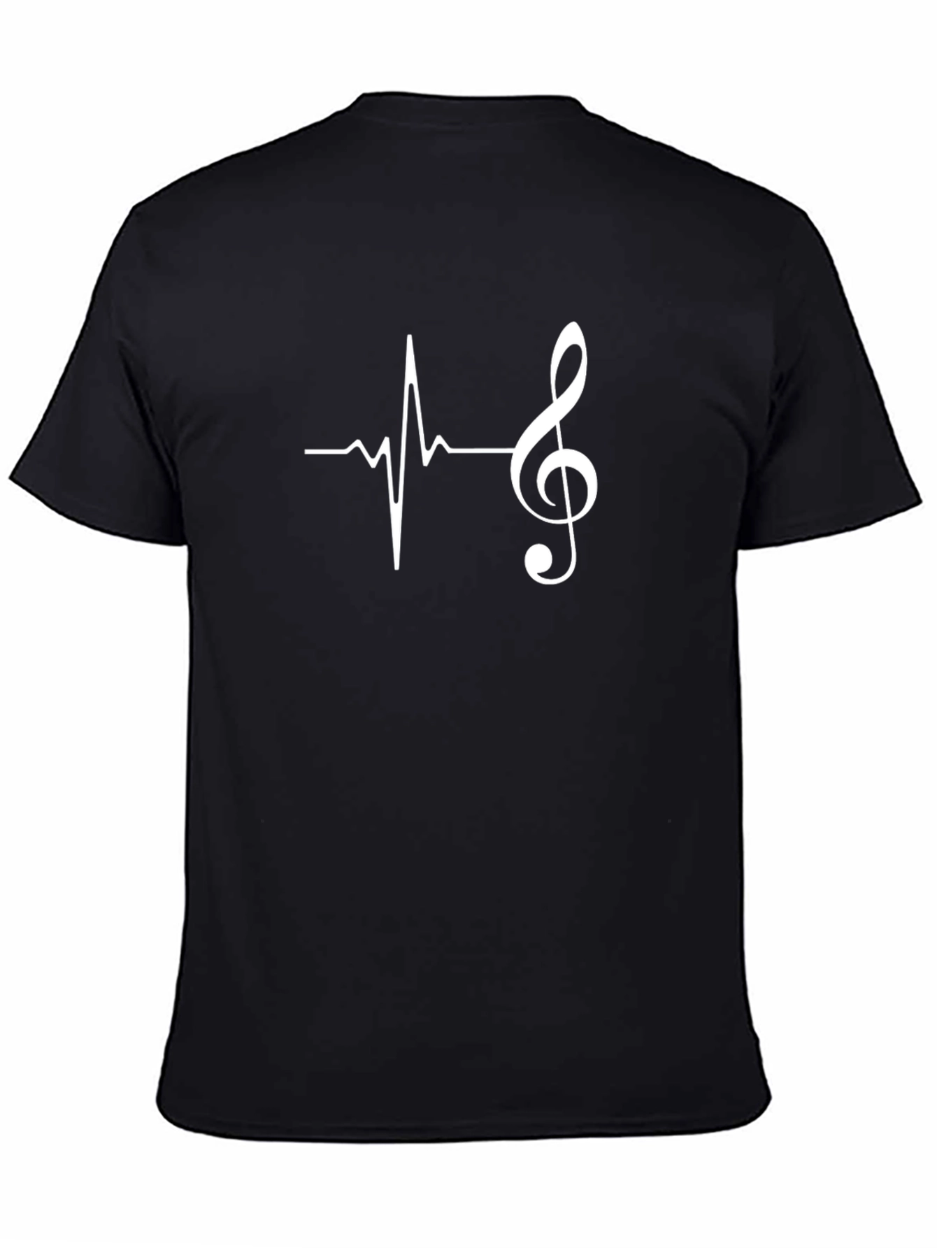 Black Music Heartbeat T-Shirt - Rhythm of Life Tee view 4