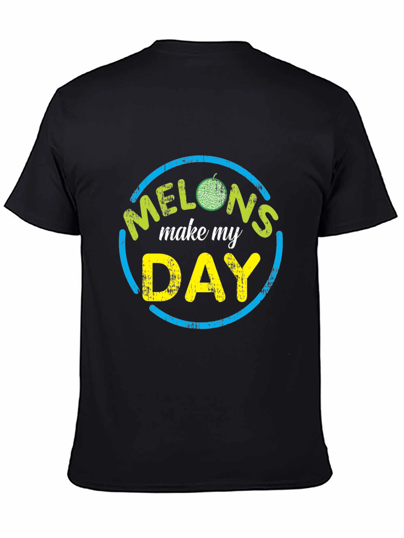 Black Melons Make My Day Graphic Tee - Novelty T-Shirt view 4