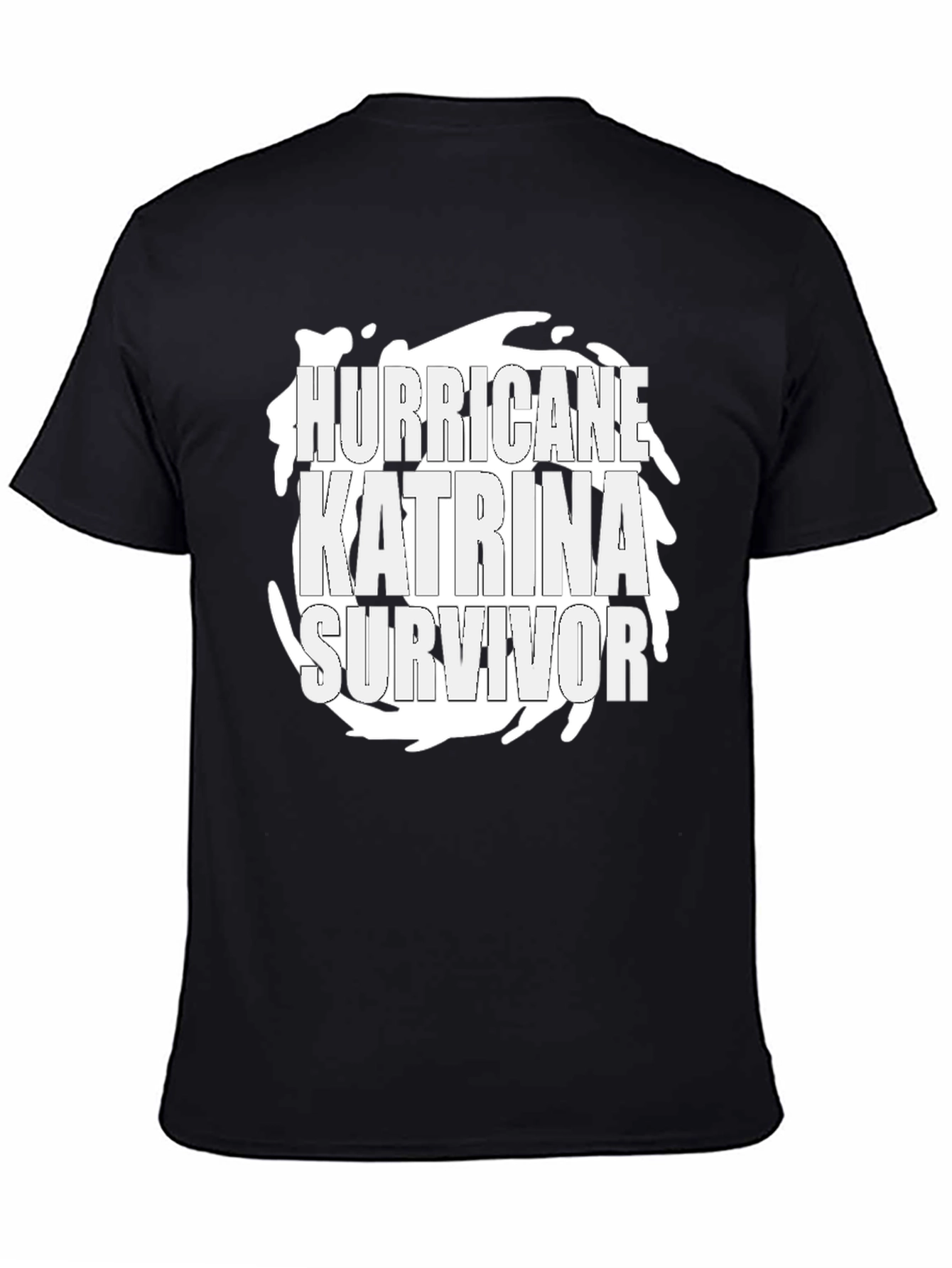 Black Hurricane Katrina Survivor Graphic T-Shirt view 4
