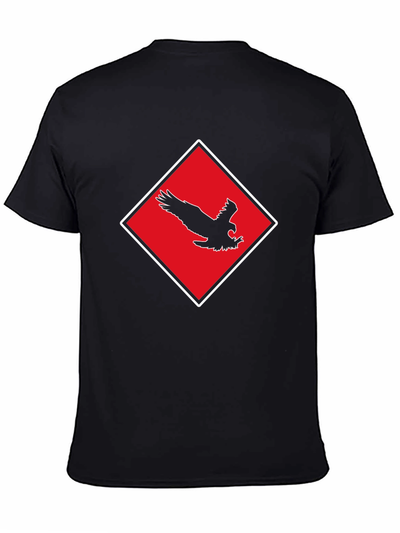 Black Eagle Crest Black T-Shirt view 4