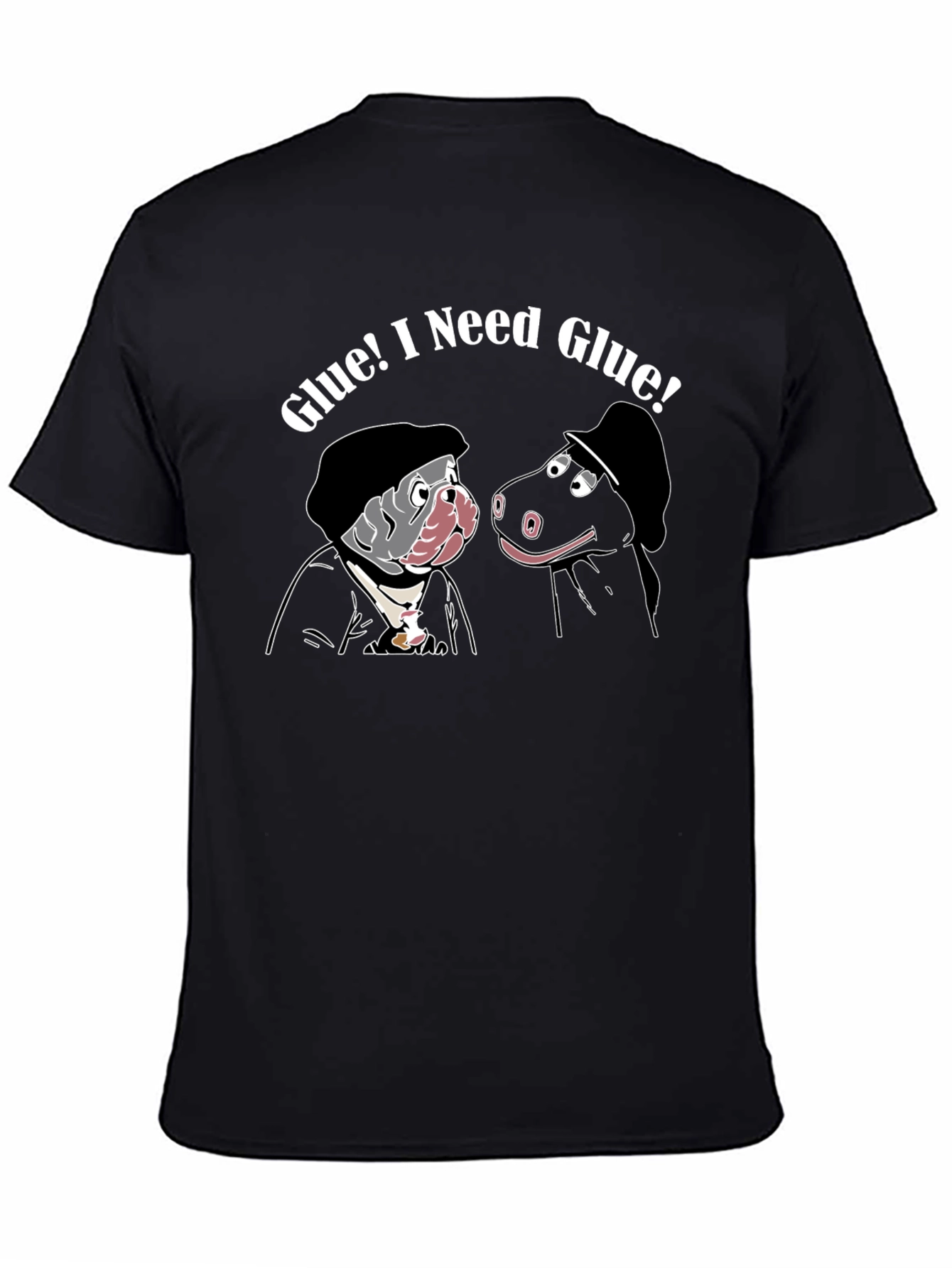 Black Glue! I Need Glue! Black T-Shirt view 4